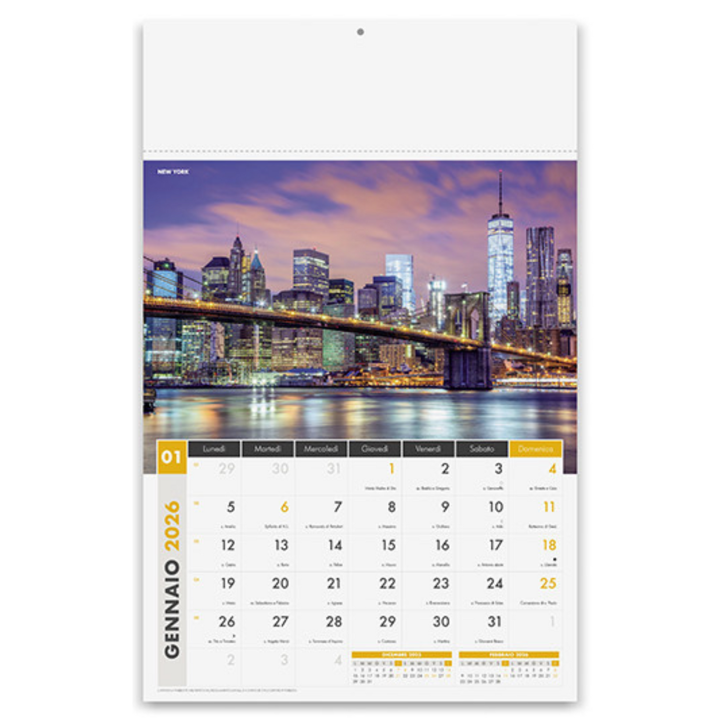 Calendario illustrato 2026 Città di notte | Cod. PA119