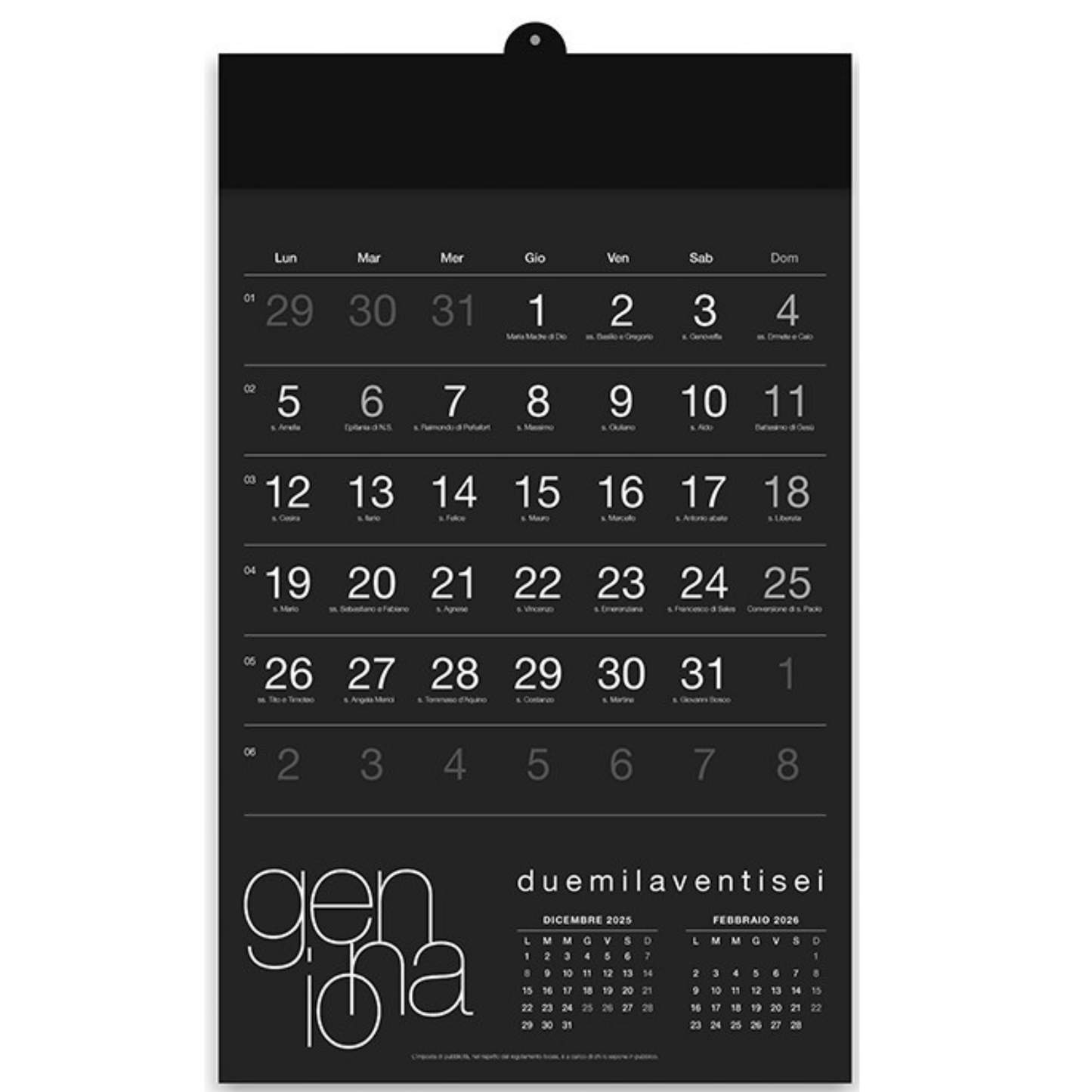 Calendario olandese 2026 personalizzato | Cod. PA514