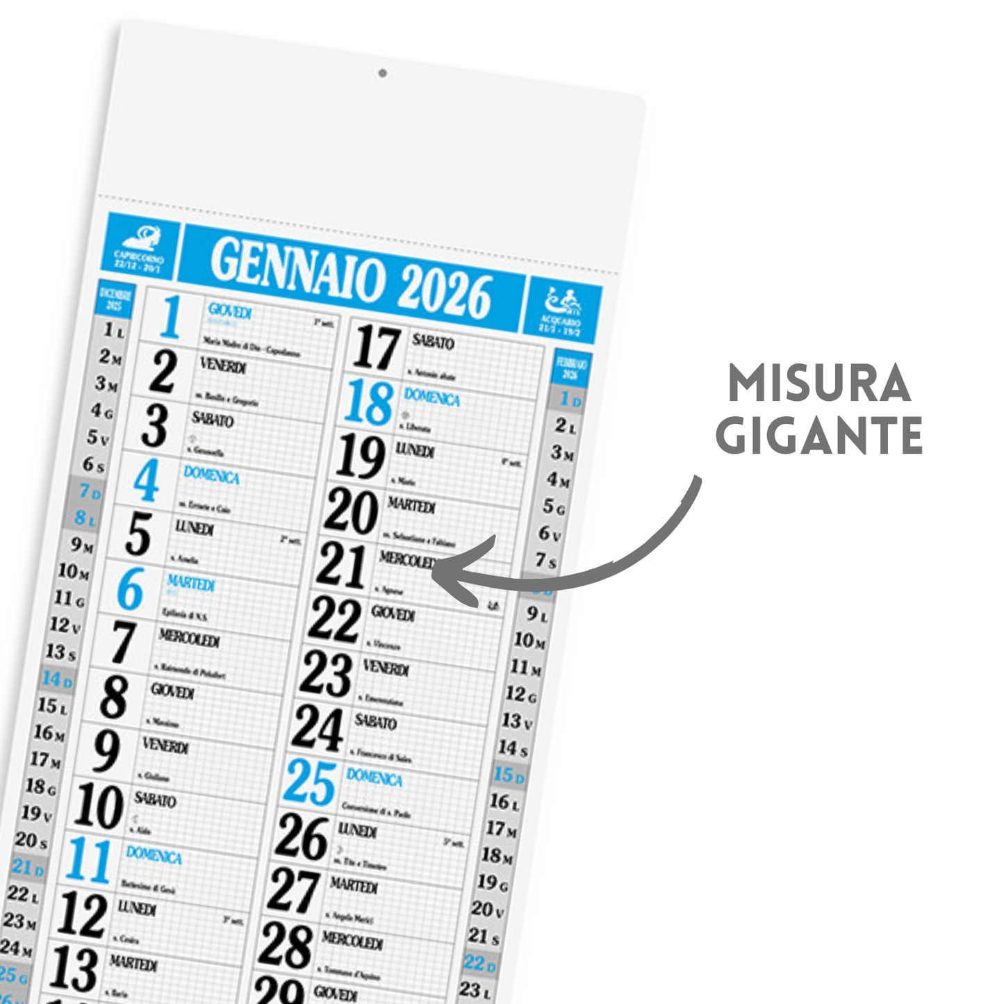 Calendario olandese GIGANTE 2026 personalizzato | Cod. PA523