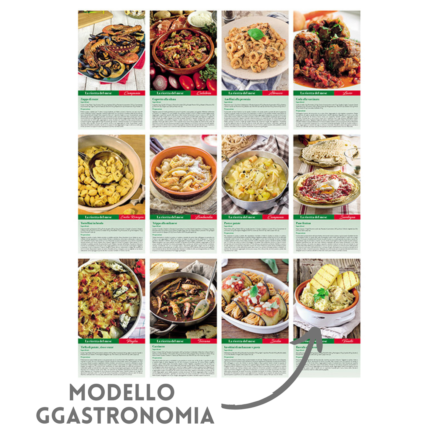 Calendario illustrato 2026 Gastronomia | Cod. PA132