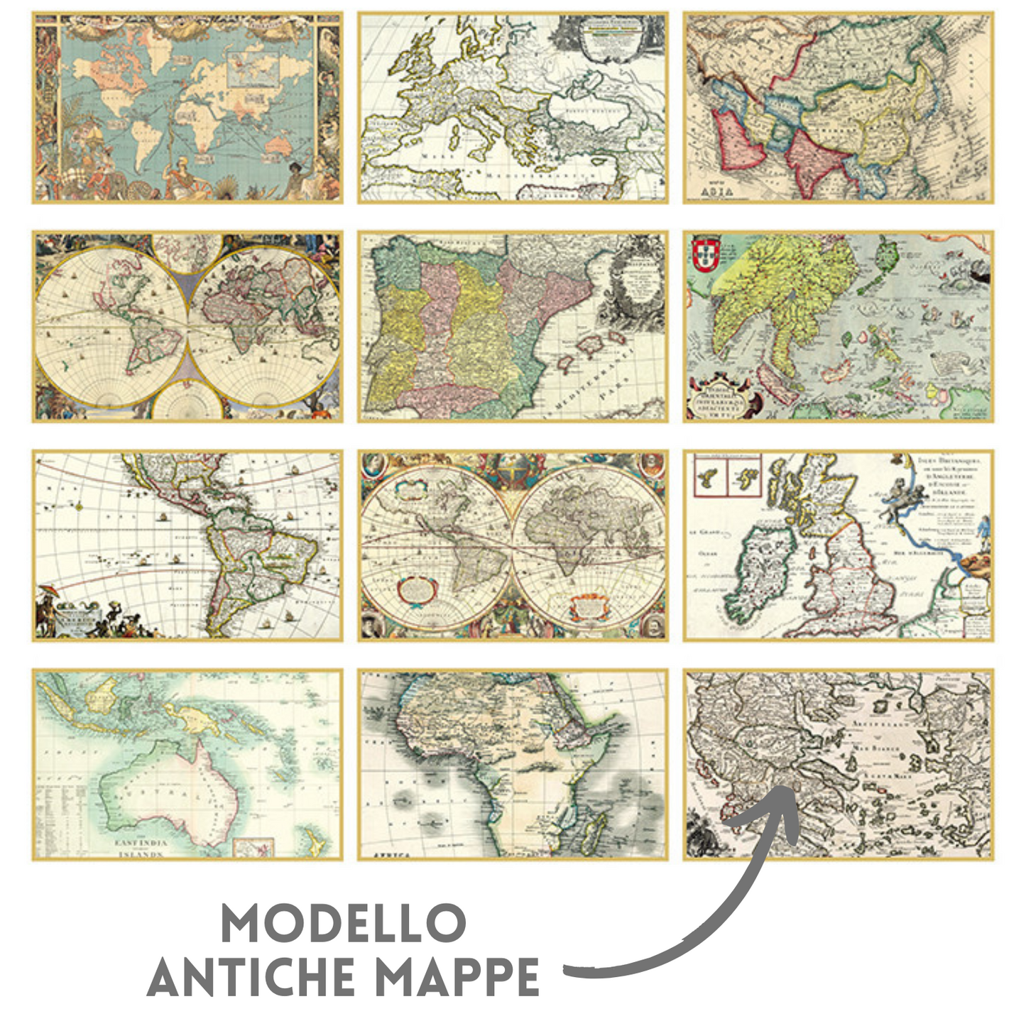 Calendario illustrato 2026 Antiche Mappe | Cod. PA012