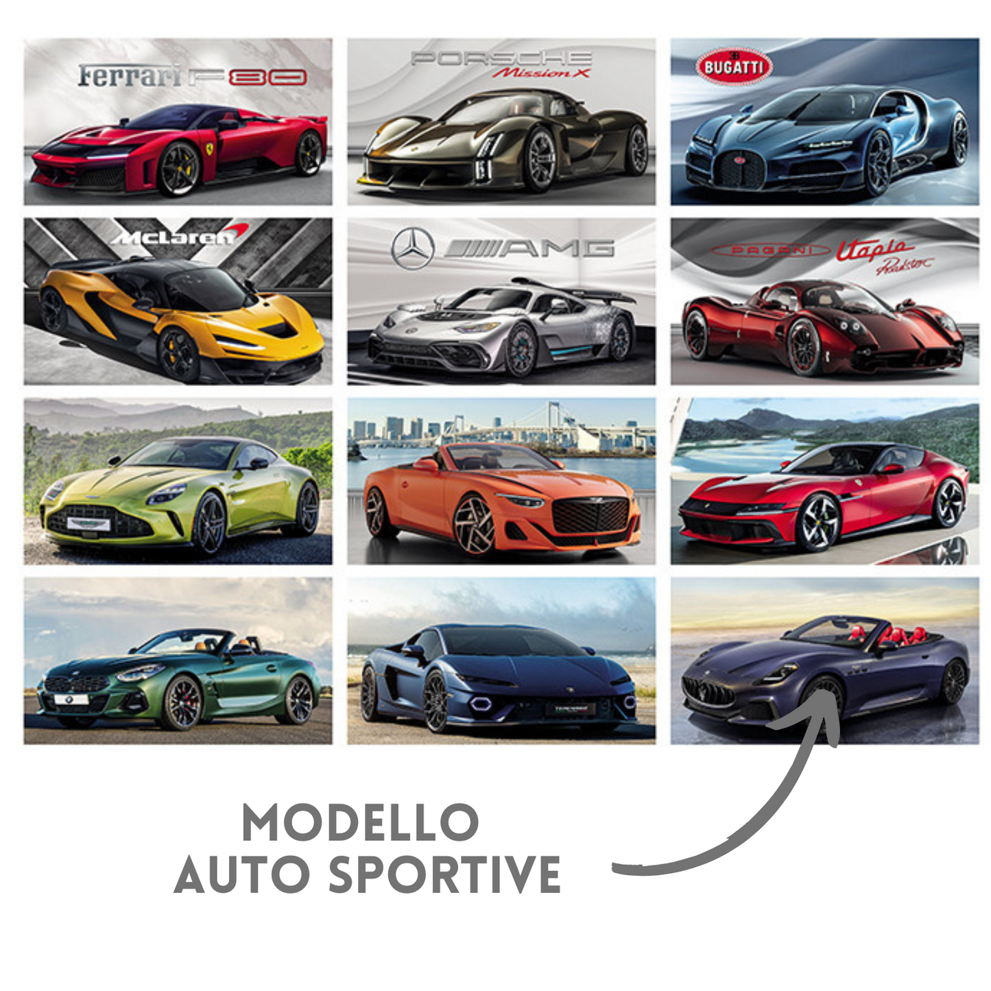 Calendario illustrato 2026 Auto Sportive | Cod. PA162
