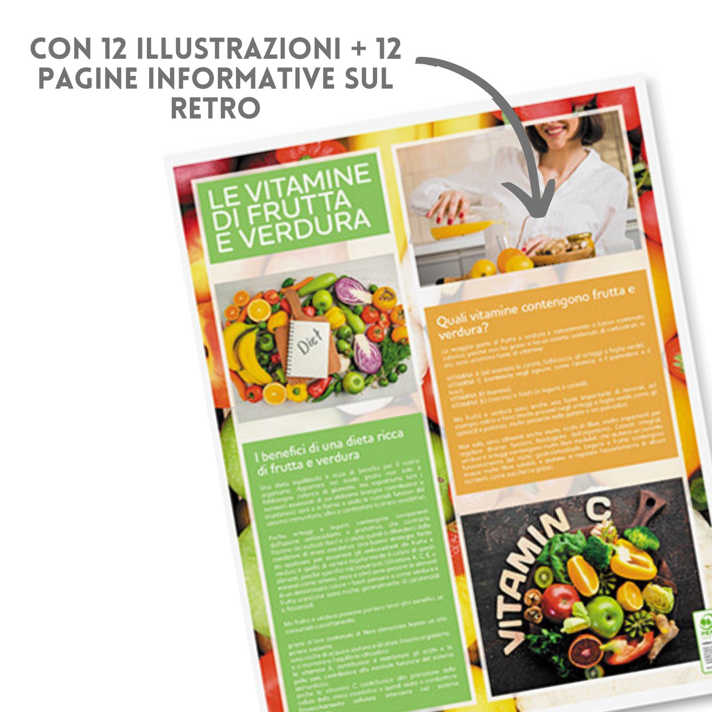 Calendario illustrato 2026 Frutta e Verdura | Cod. PA146