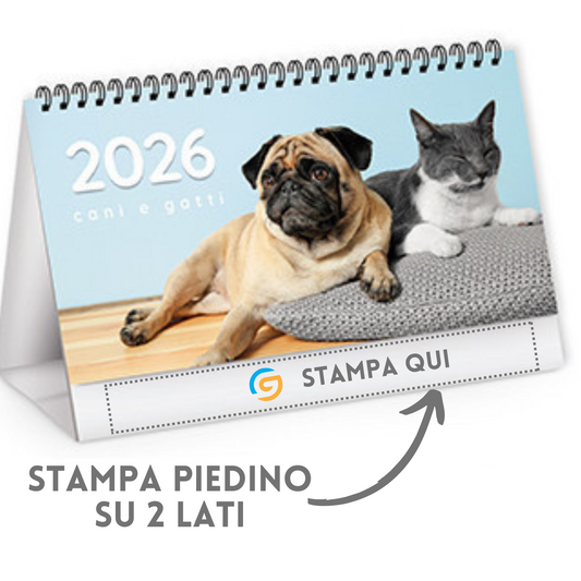 Calendario da banco 2026 Cani e Gatti | Cod. PA403