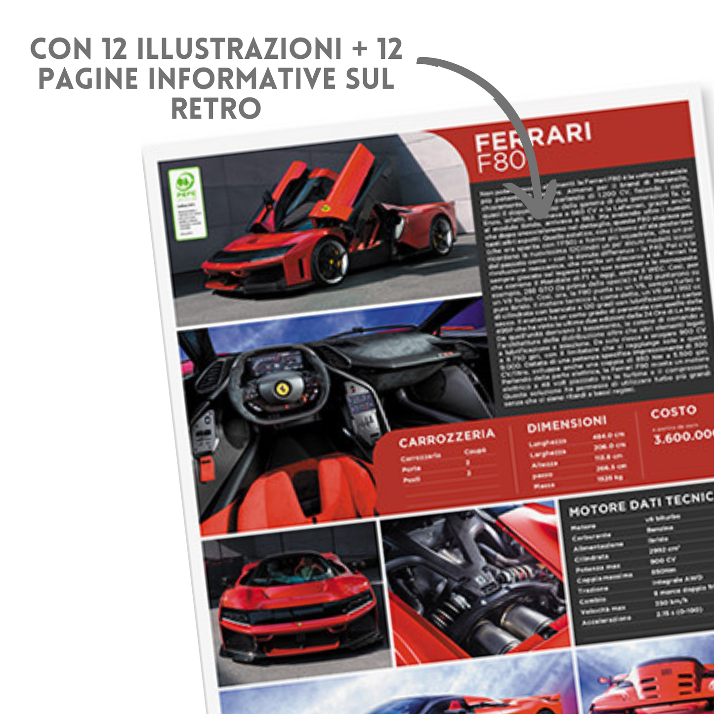 Calendario illustrato 2026 Auto Sportive | Cod. PA162