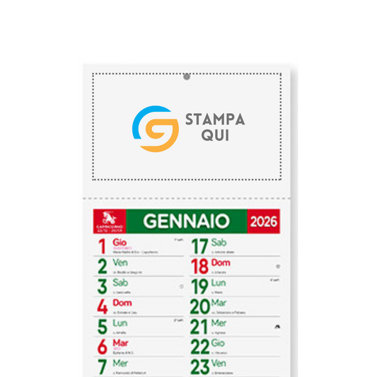 Calendario illustrato 2026 Gastronomia Slim | Cod. PA187