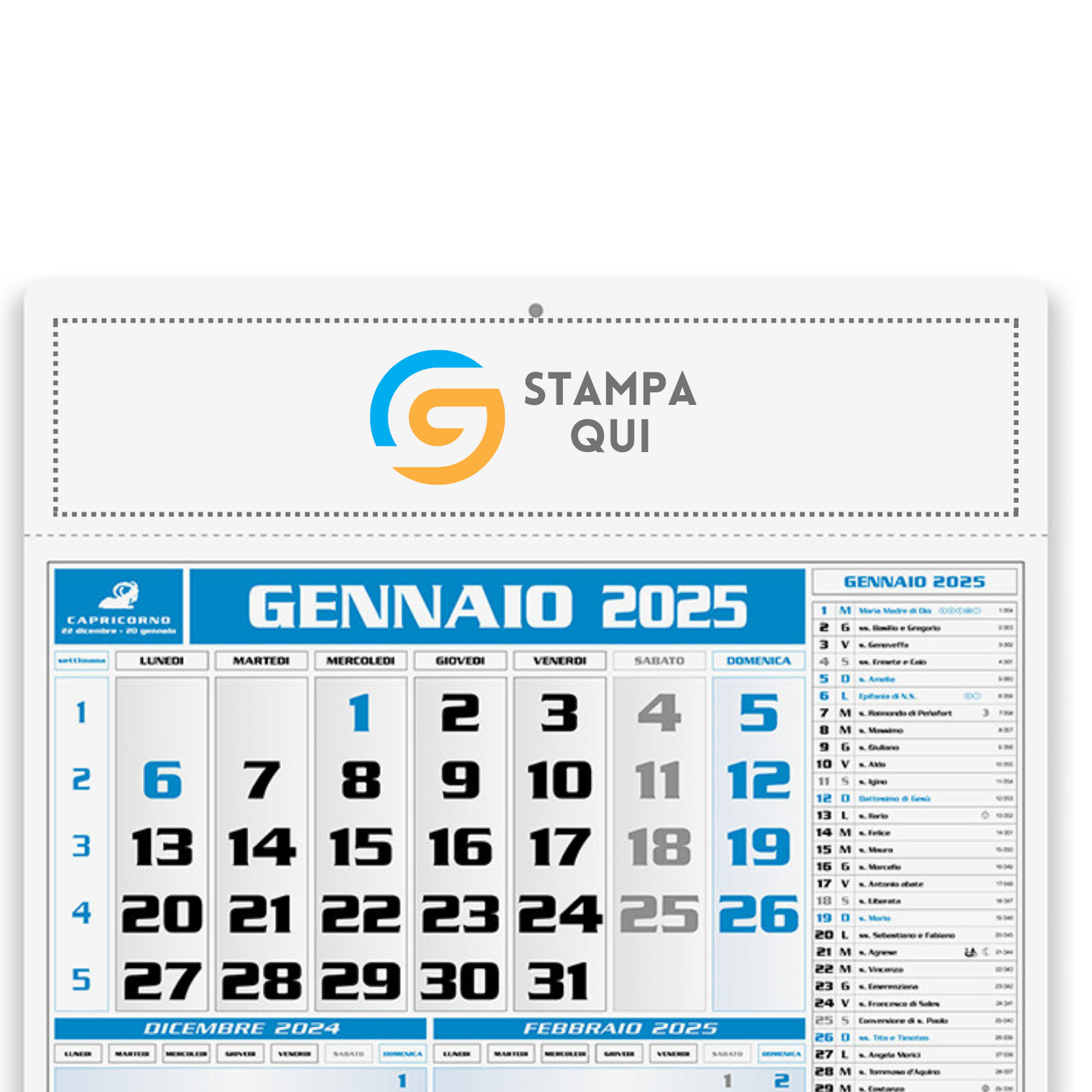 Calendari personalizzati 2025 olandesi PA560