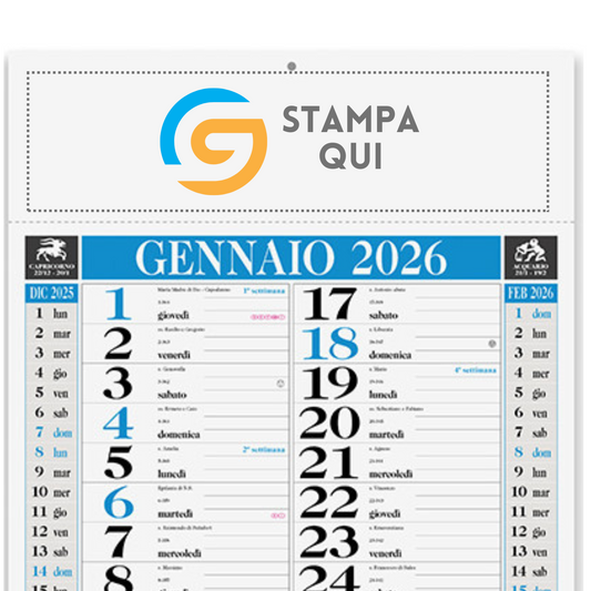 Calendario olandese 2026 personalizzato | Cod. PA640