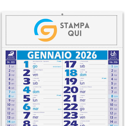 Calendario olandese 2026 personalizzato | Cod. PA620