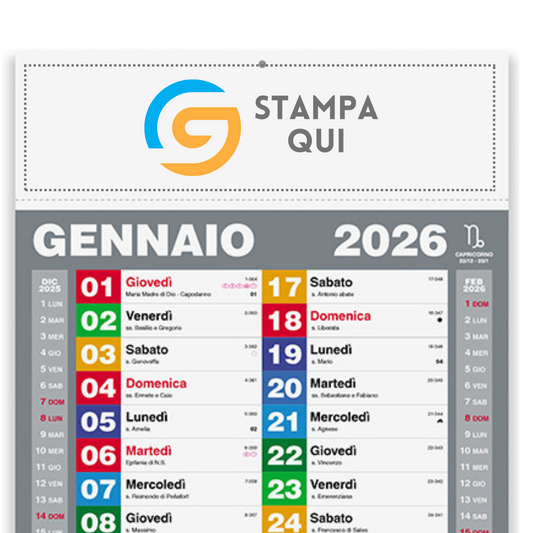 Calendario olandese 2026 personalizzato | Cod. PA420