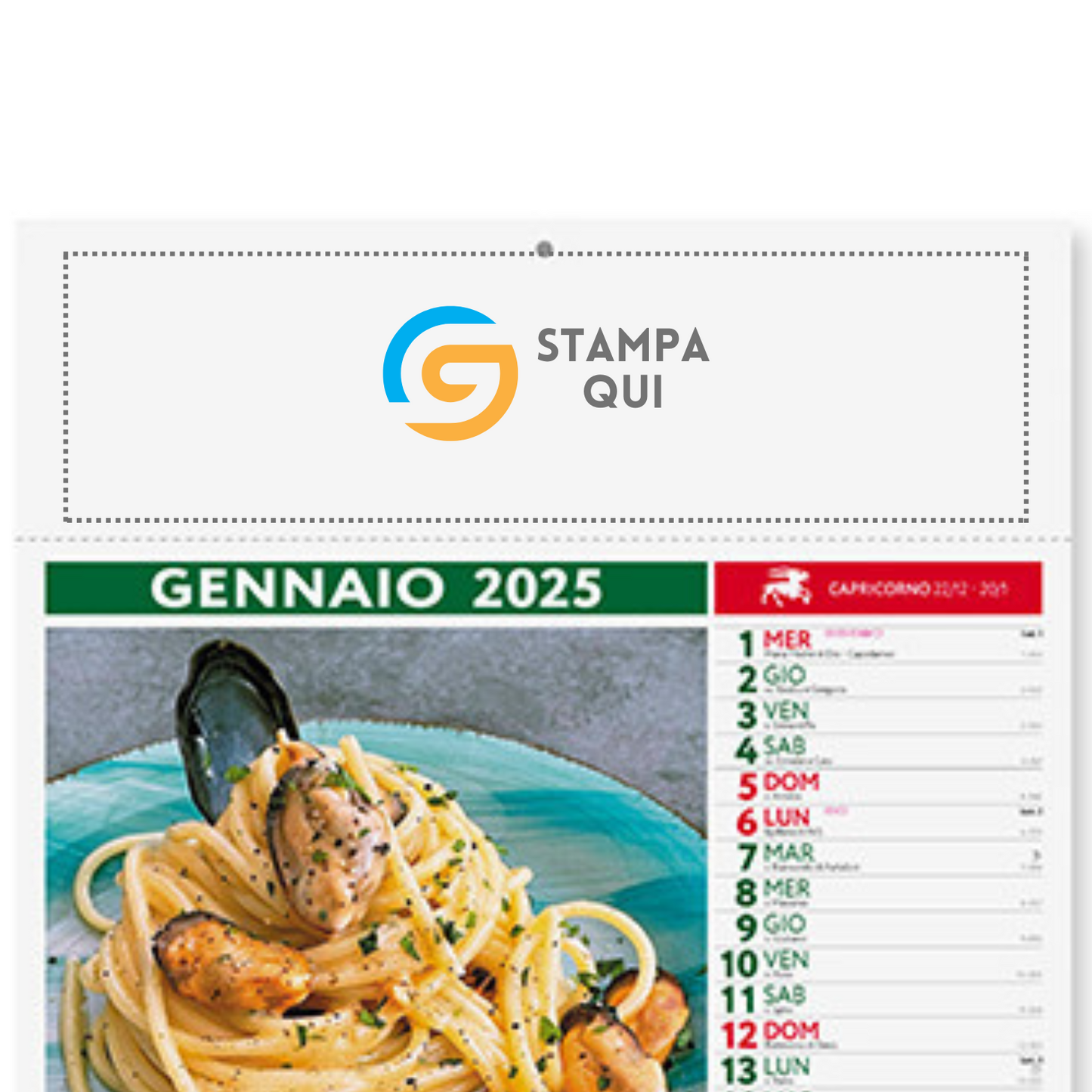 Calendari personalizzati 2025 illustrati PA132