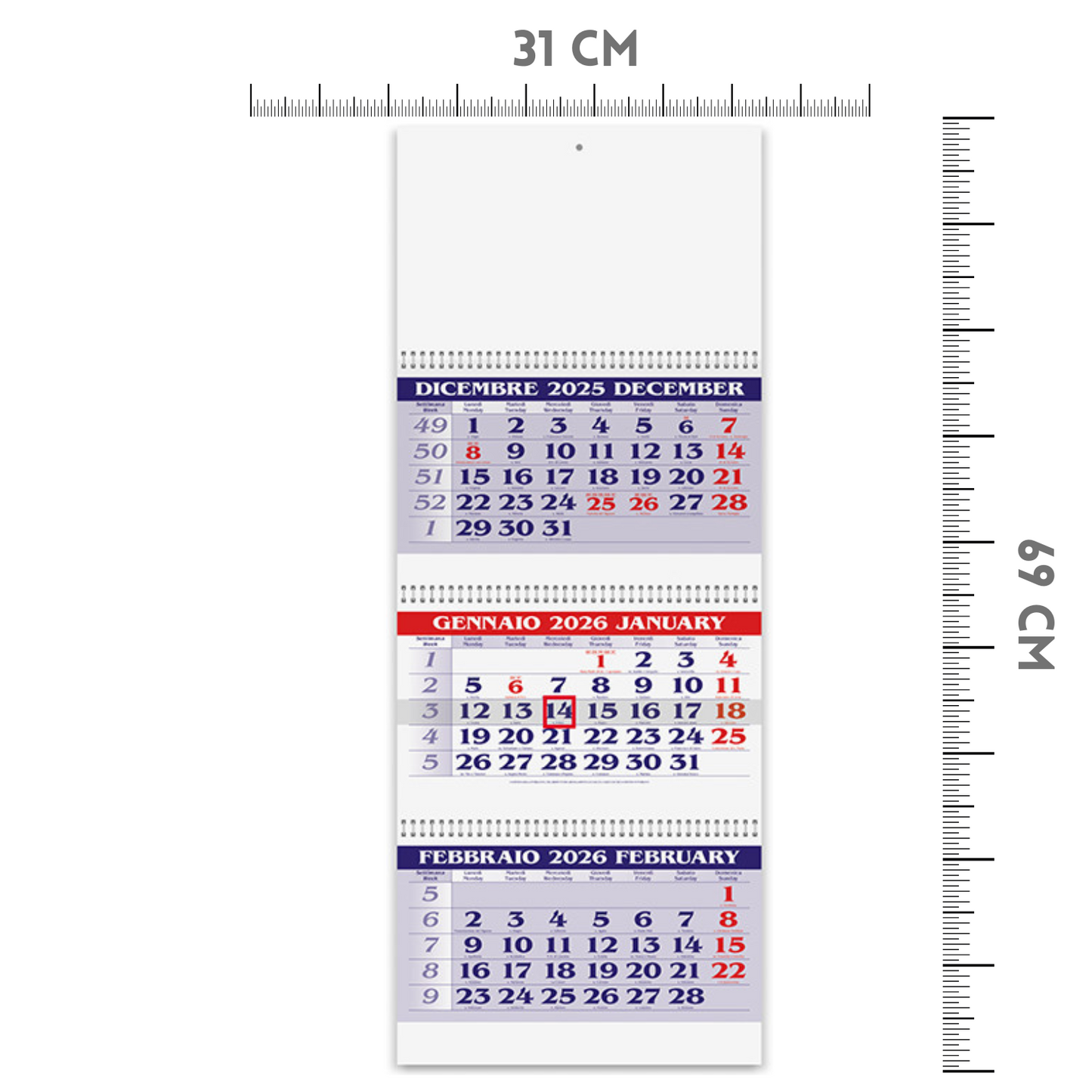 Calendario olandese 2026 personalizzato | Cod. PA510
