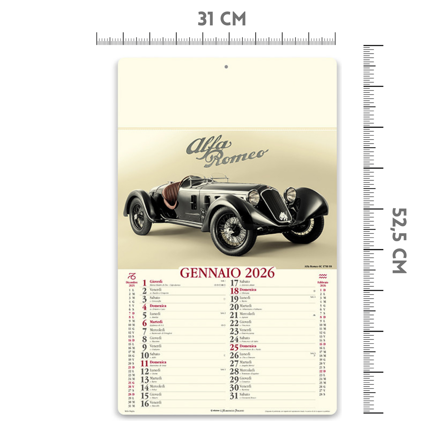 Calendario illustrato 2026 Mille Miglia | Cod. PA023