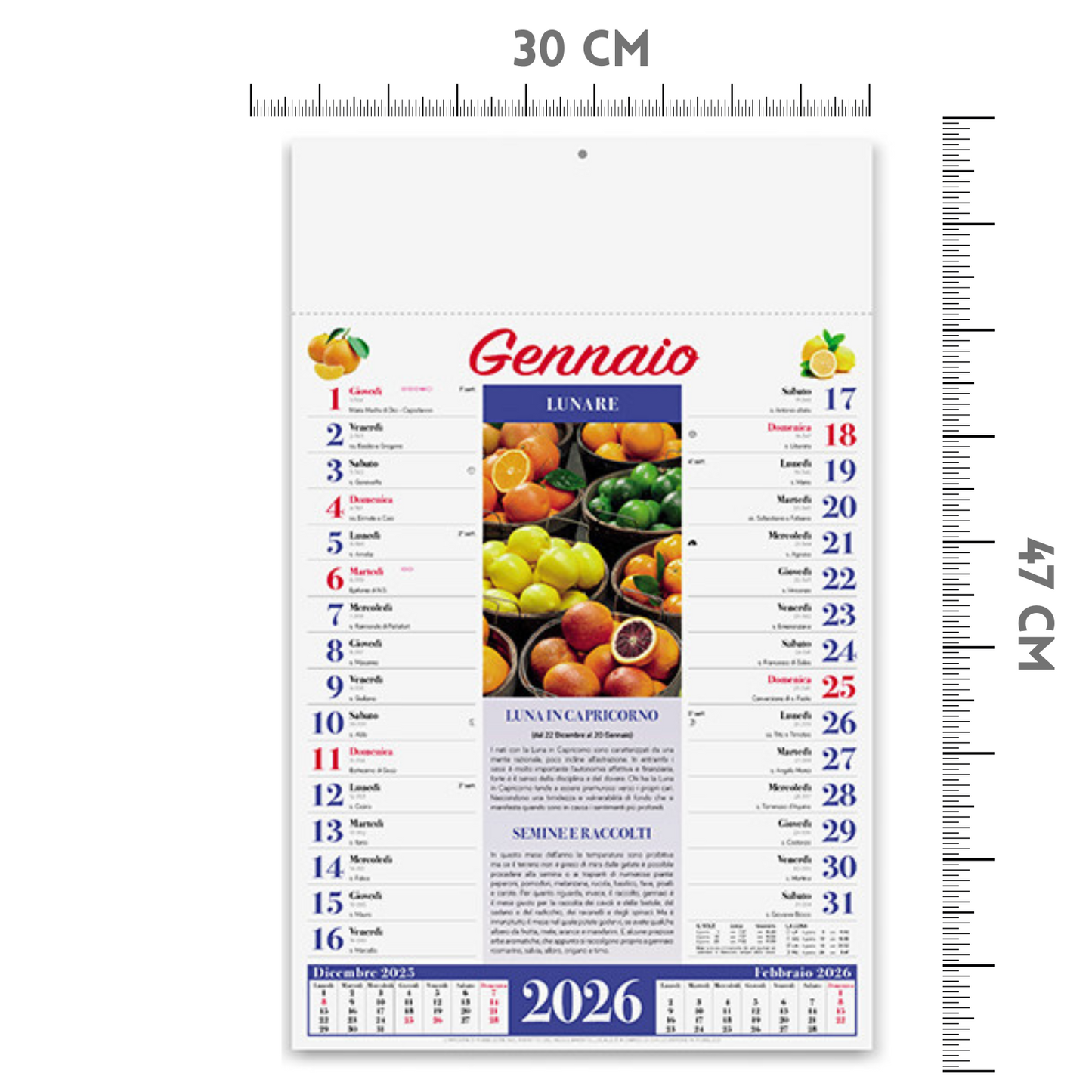 Calendario illustrato 2026 Orto e Giardino | Cod. PA152