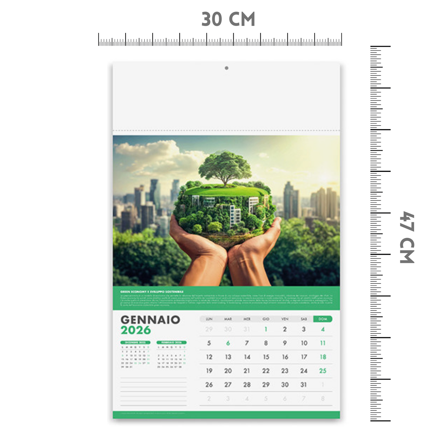 Calendario illustrato 2026 Ecologia | Cod. PA091
