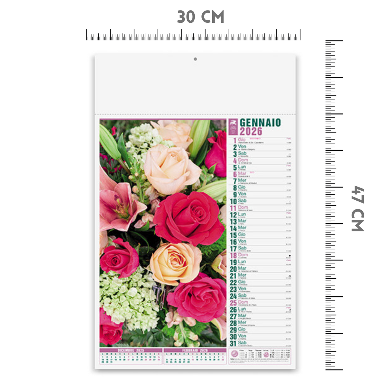 Calendario illustrato 2026 Fiori | Cod. PA103