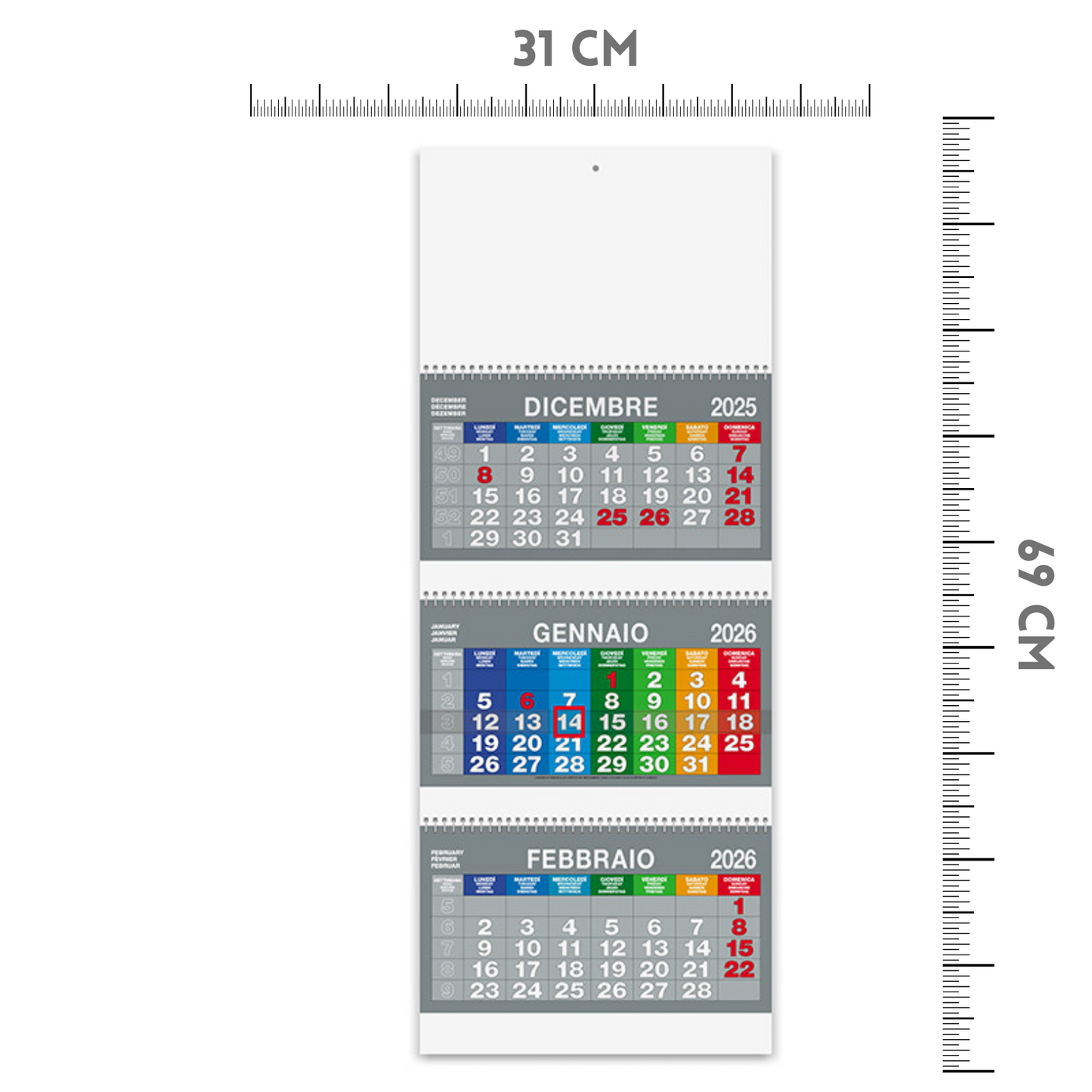 Calendario olandese 2026 personalizzato | Cod. PA516