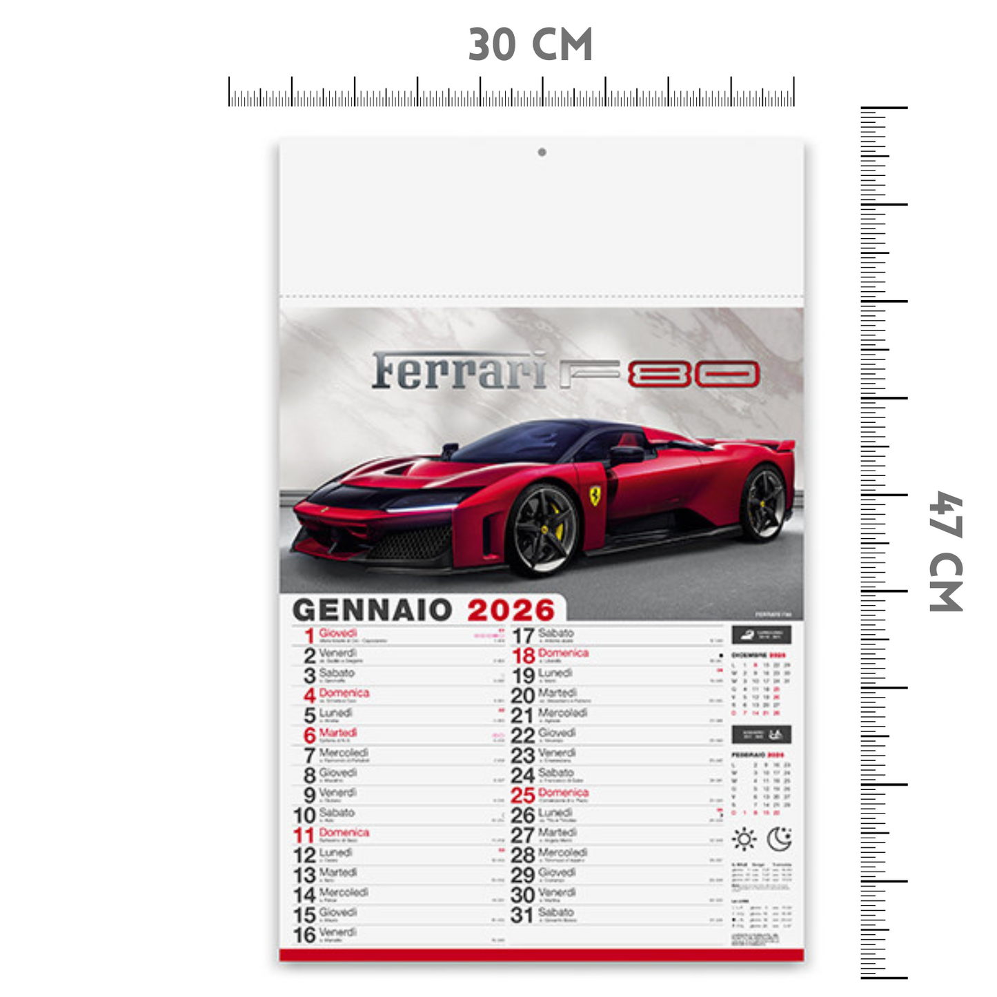 Calendario illustrato 2026 Auto Sportive | Cod. PA162