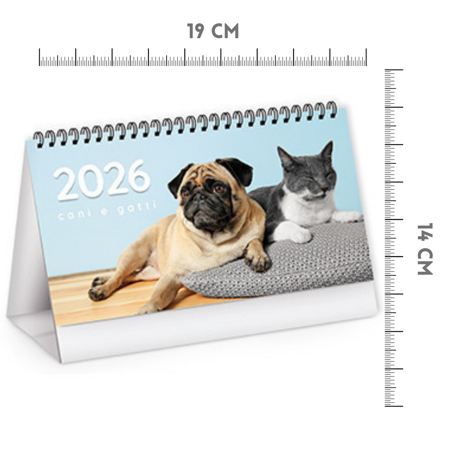 Calendario da banco 2026 Cani e Gatti | Cod. PA403