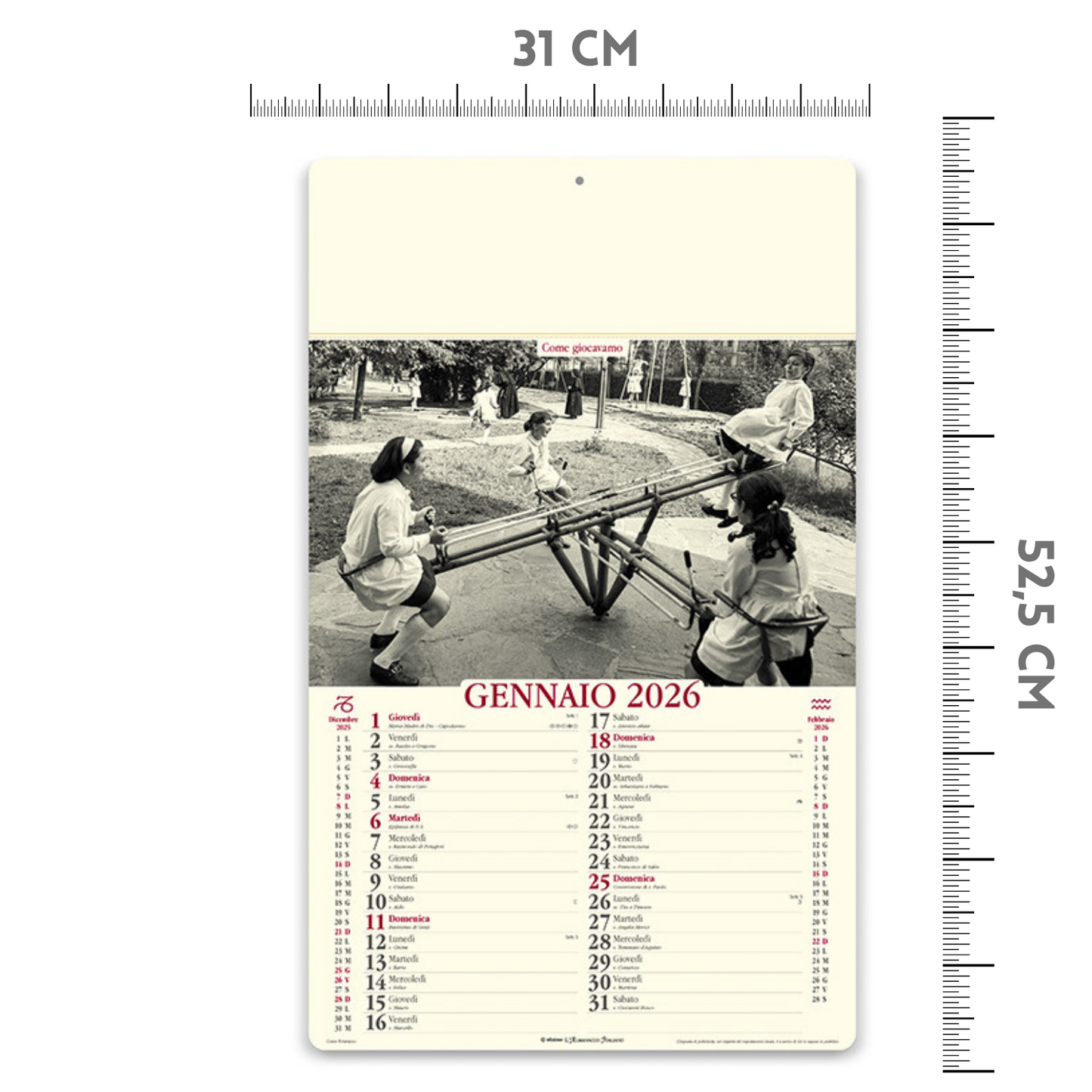 Calendario illustrato 2026 come eravamo | Cod. PA022