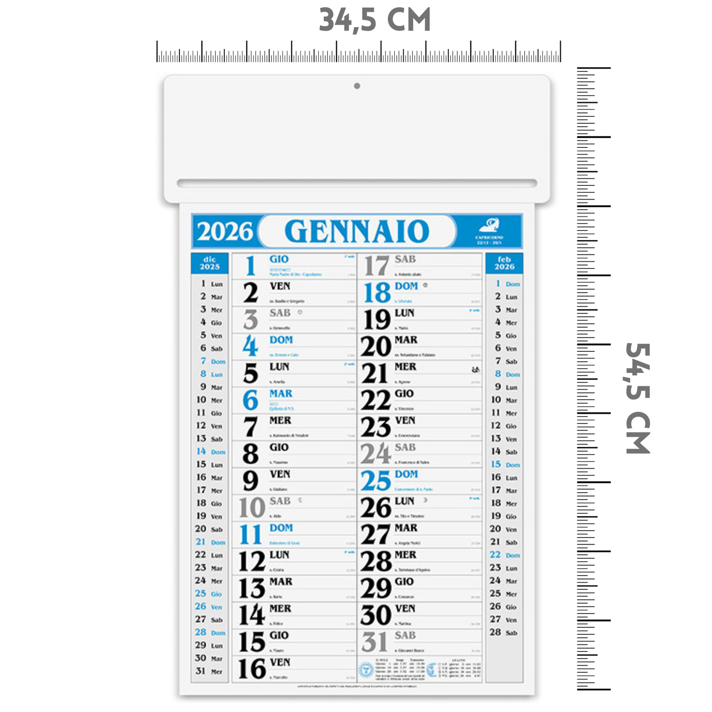 Calendario passafoglio 2026 personalizzato | Cod. PA550