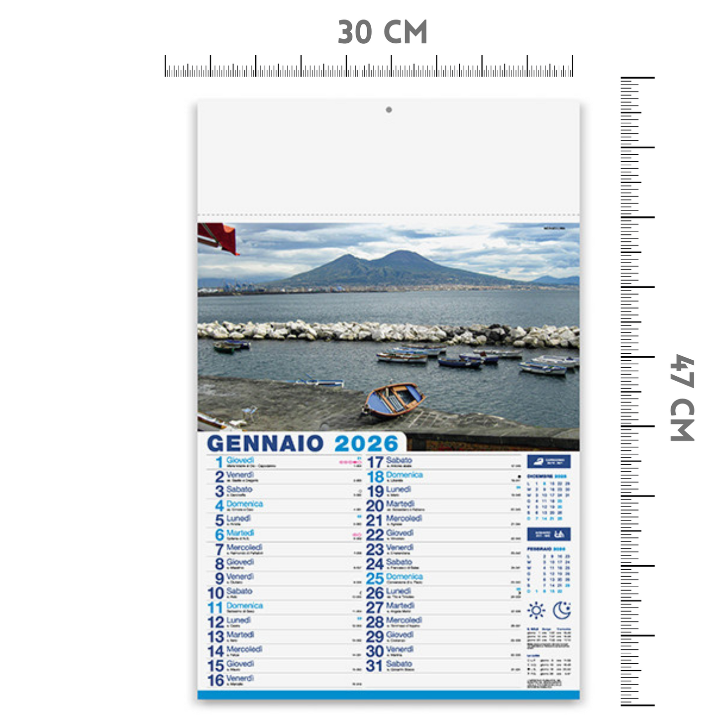 Calendario illustrato 2026 Napoli | Cod. PA118