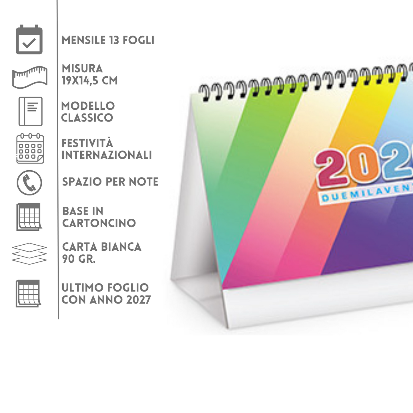 Calendario da banco 2026 personalizzato | Cod. PA725