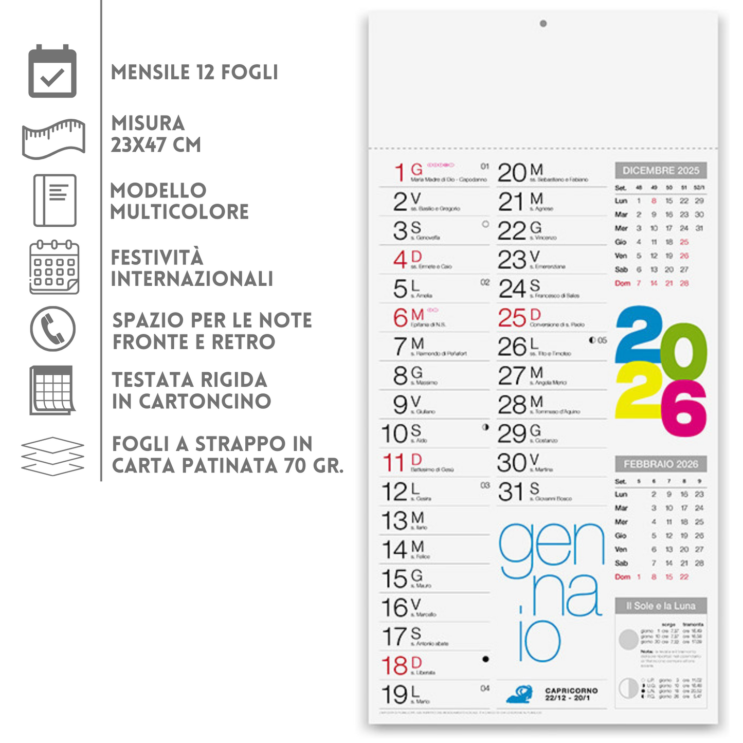 Calendario olandese 2026 personalizzato | Cod. PA654