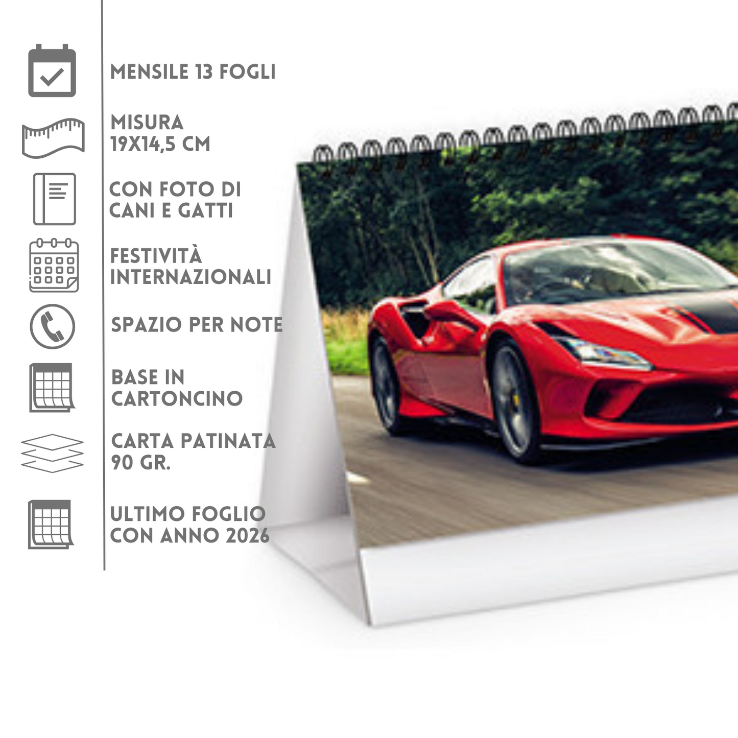 Calendario da banco 2026 Auto Sportive | Cod. PA406
