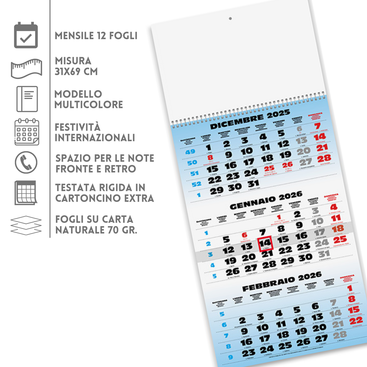 Calendario olandese 2026 personalizzato | Cod. PA508