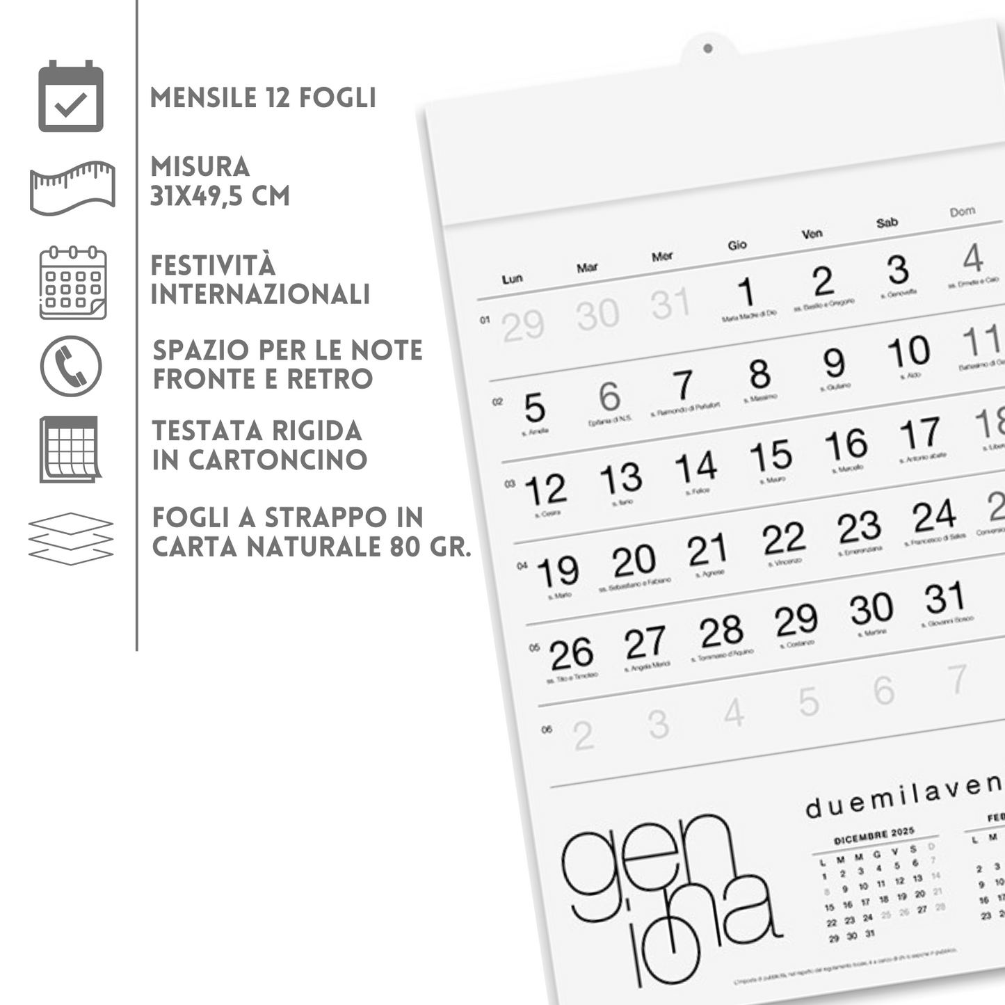 Calendario olandese 2026 personalizzato | Cod. PA513