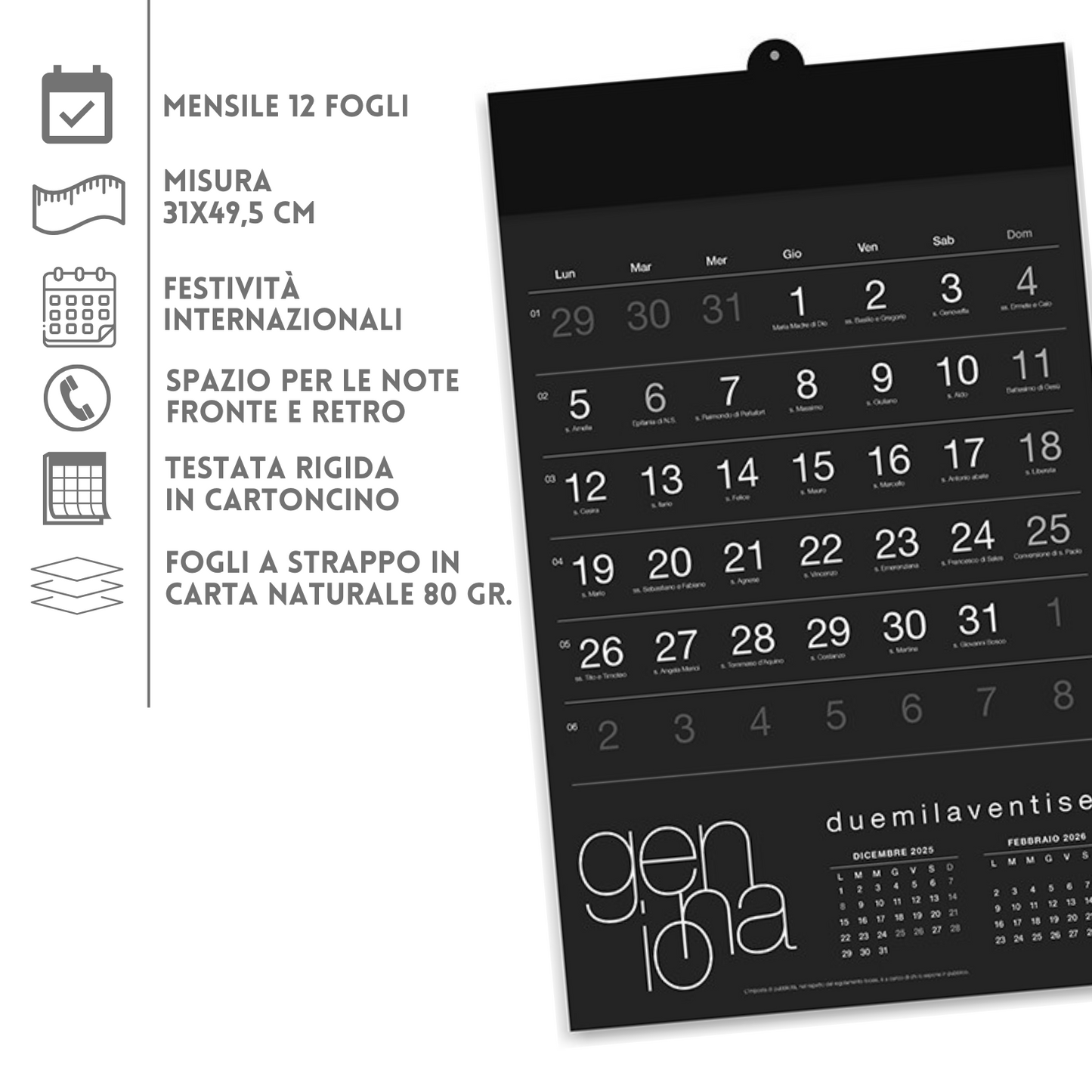 Calendario olandese 2026 personalizzato | Cod. PA514