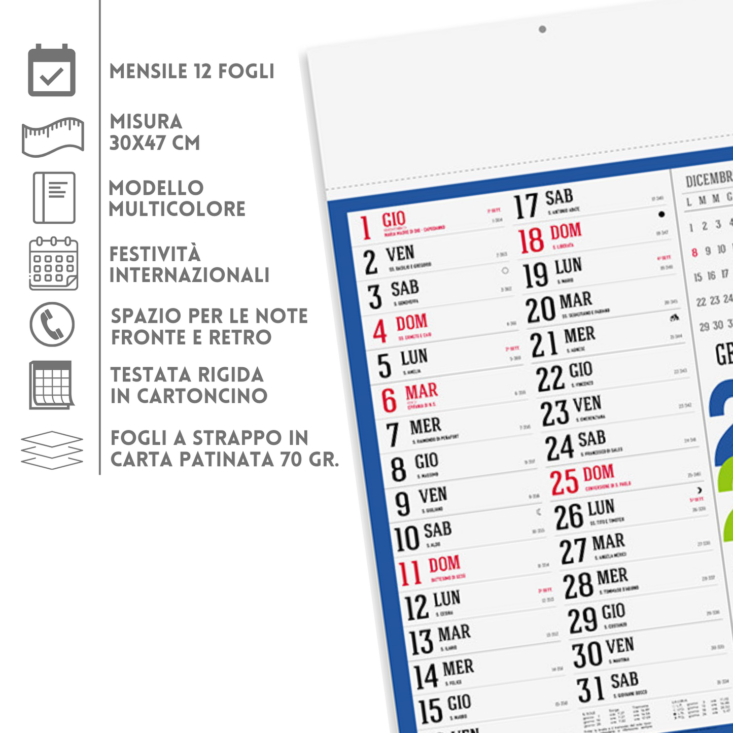 Calendario olandese 2026 personalizzato | Cod. PA614