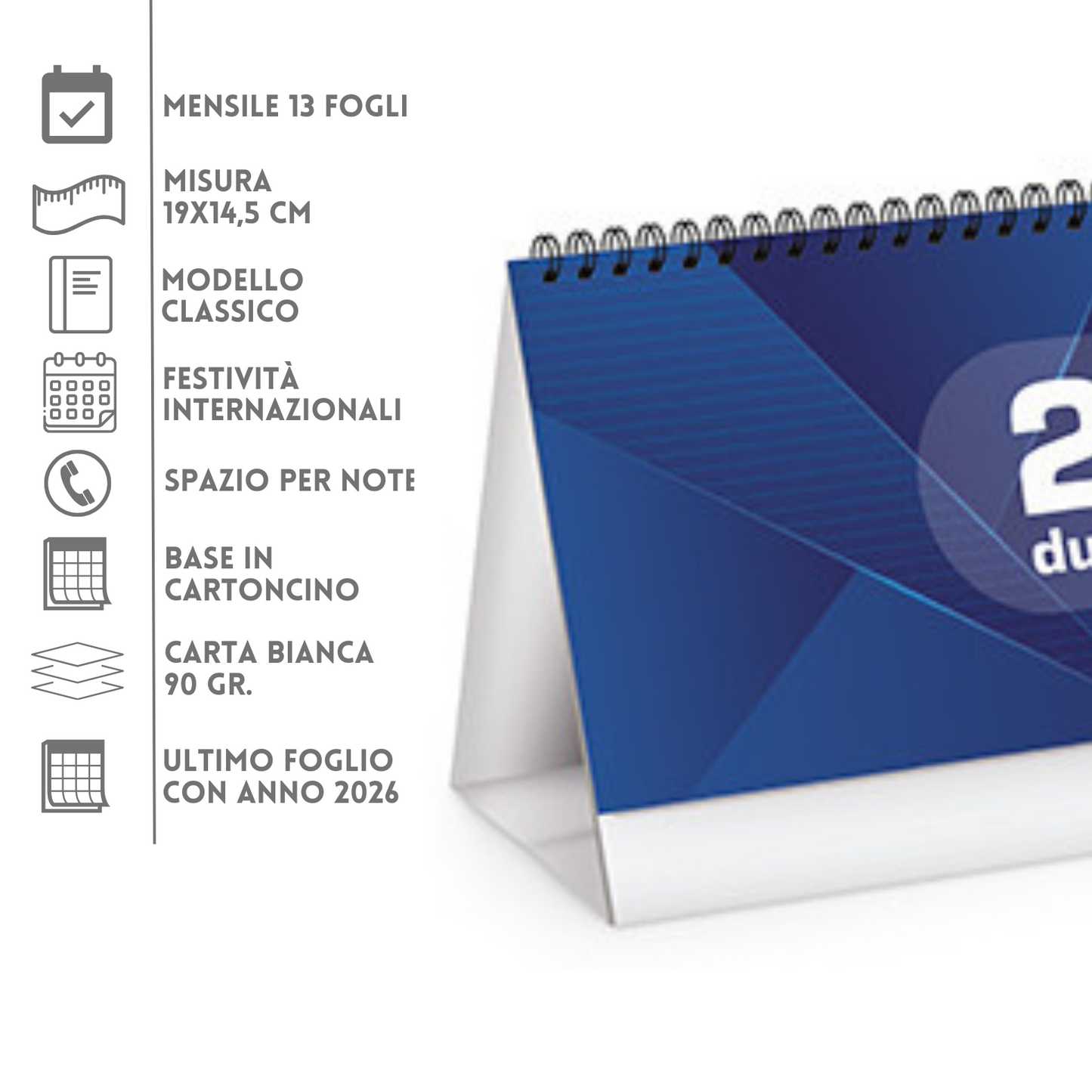 Calendario da banco 2026 personalizzato | Cod. PA710
