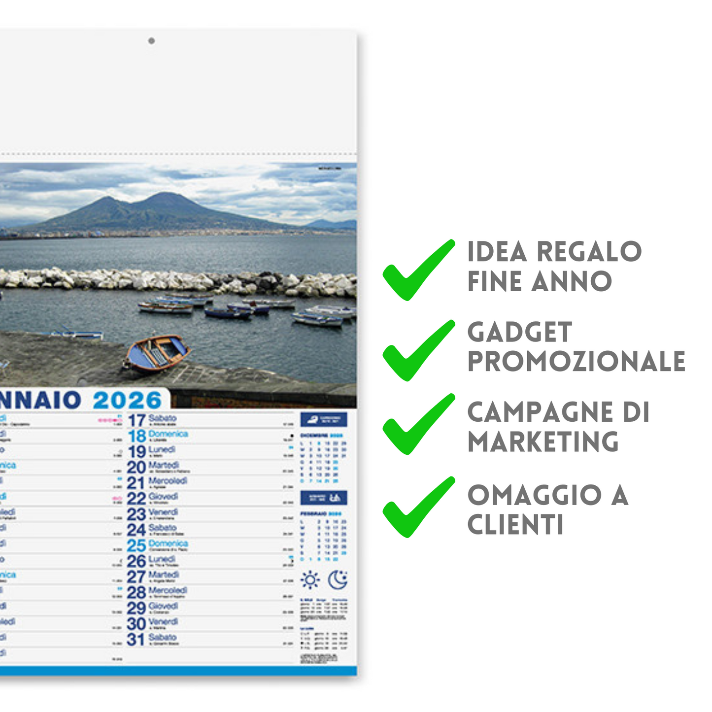 Calendario illustrato 2026 Napoli | Cod. PA118