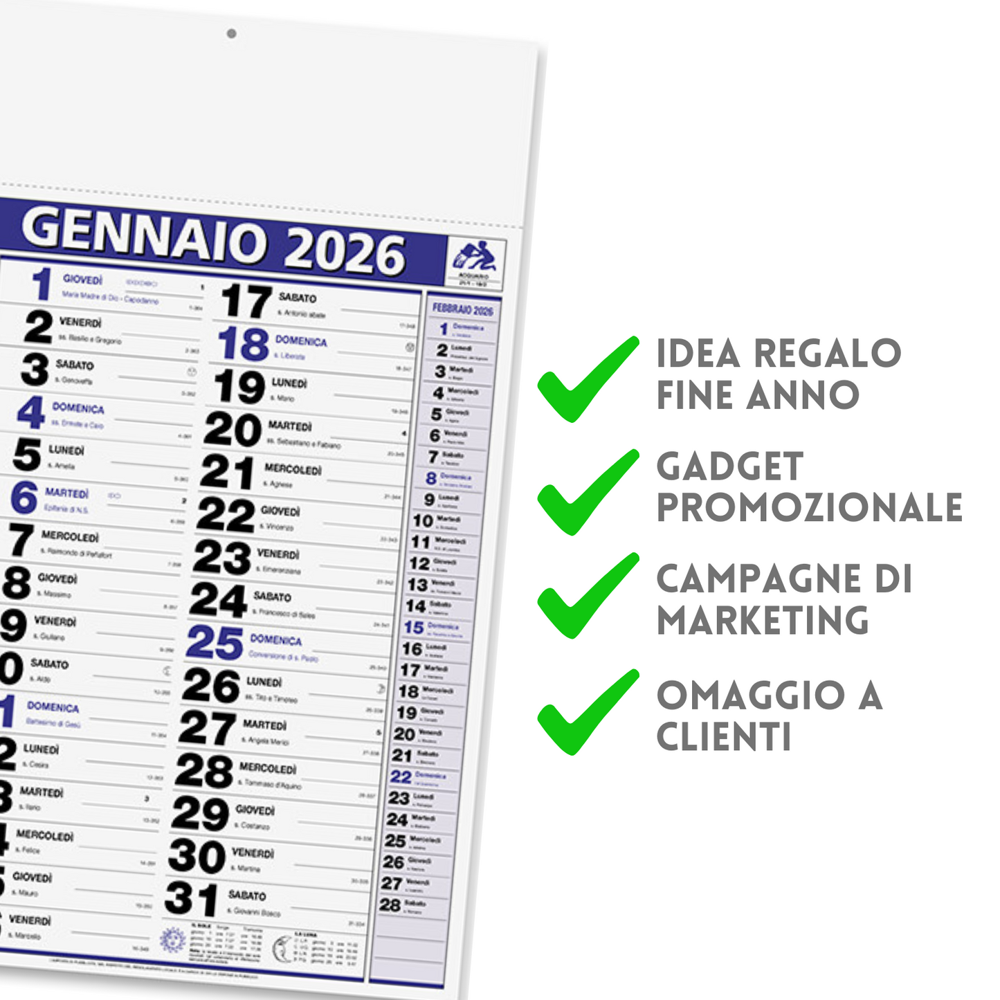 Calendario olandese 2026 personalizzato | Cod. PA646
