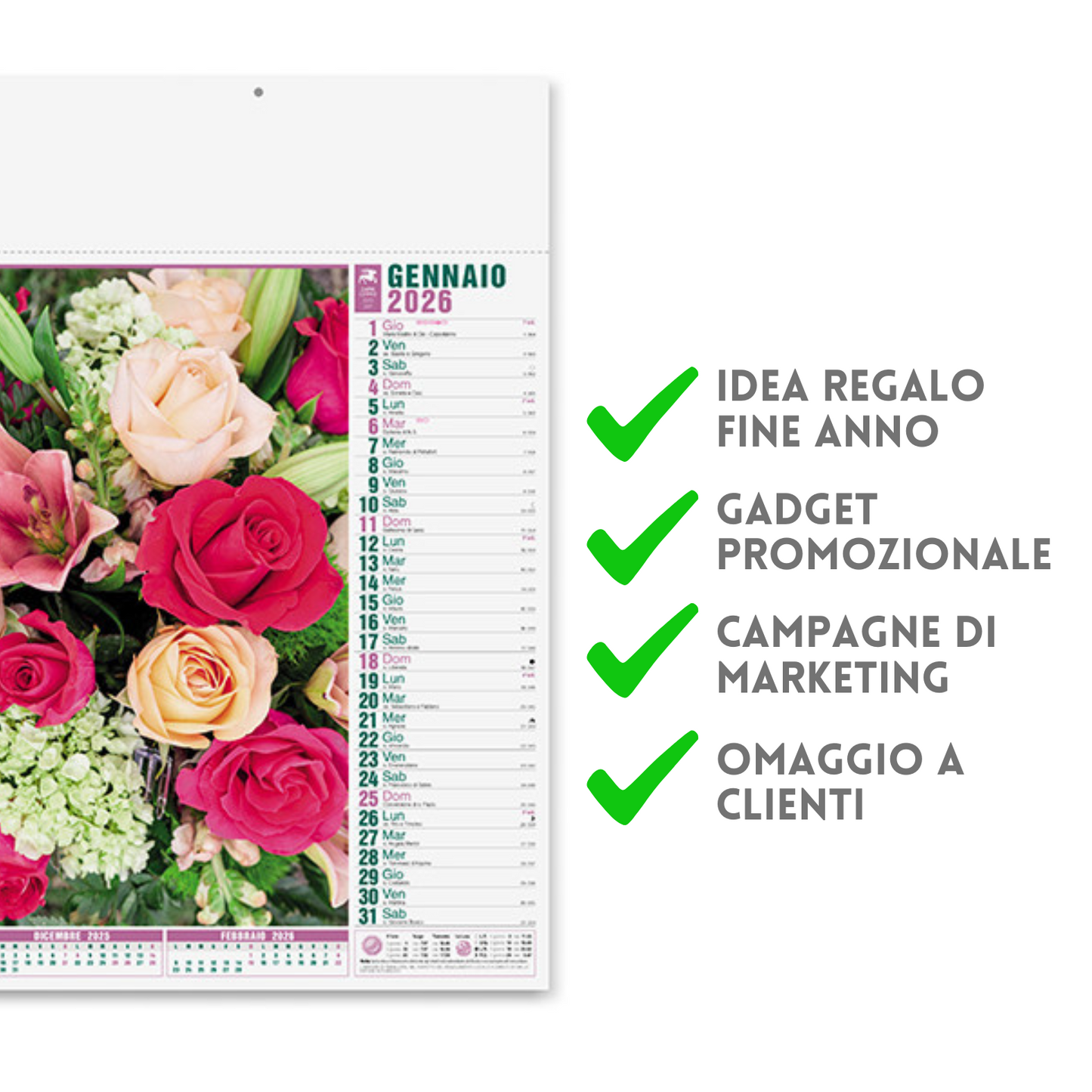 Calendario illustrato 2026 Fiori | Cod. PA103