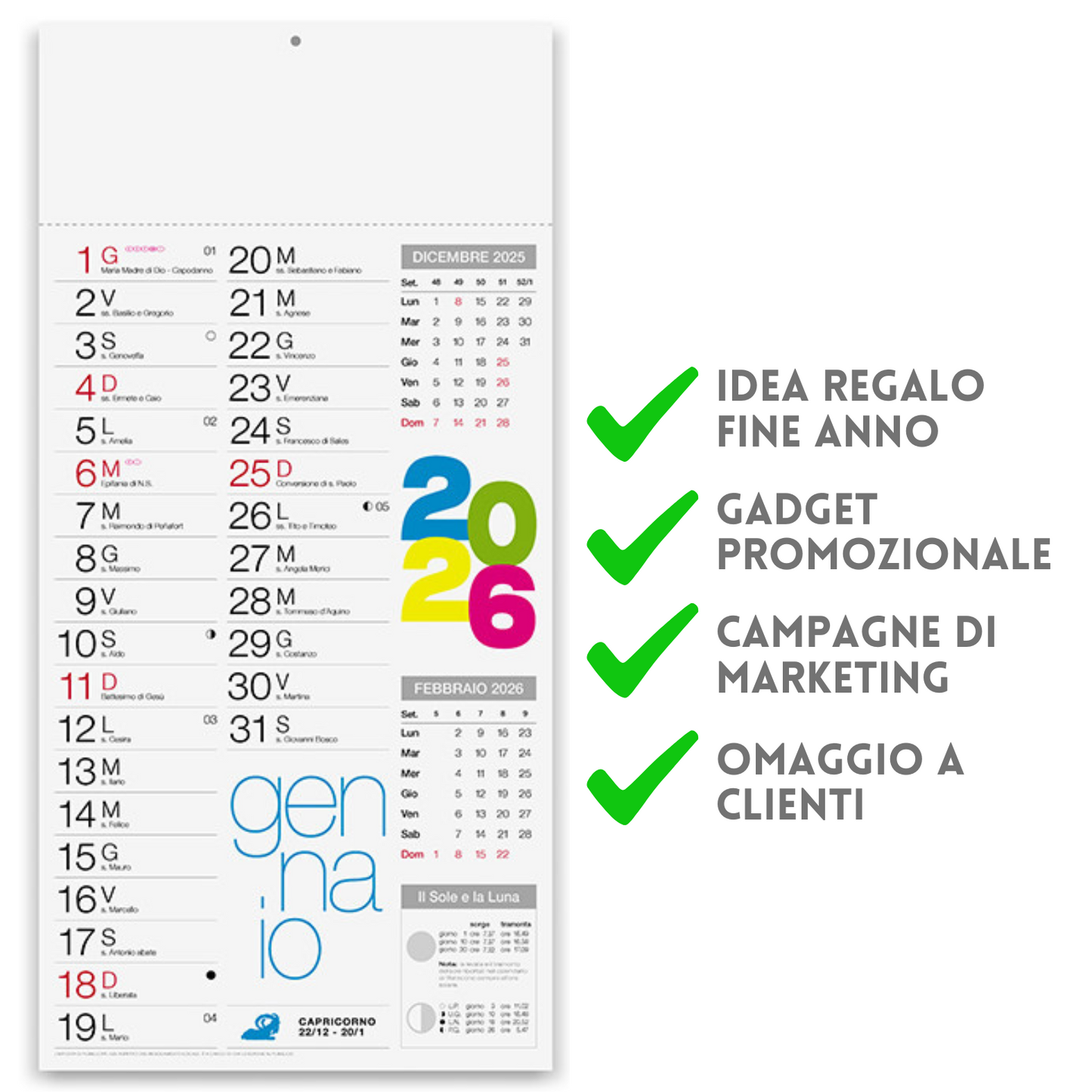 Calendario olandese 2026 personalizzato | Cod. PA654