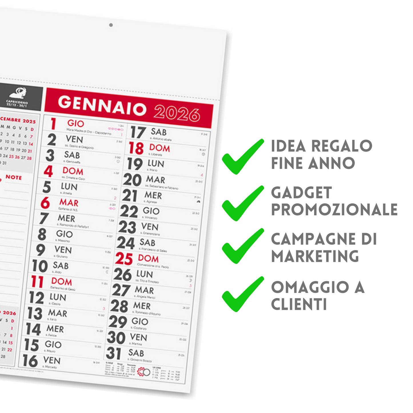 Calendario olandese 2026 personalizzato | Cod. PA636