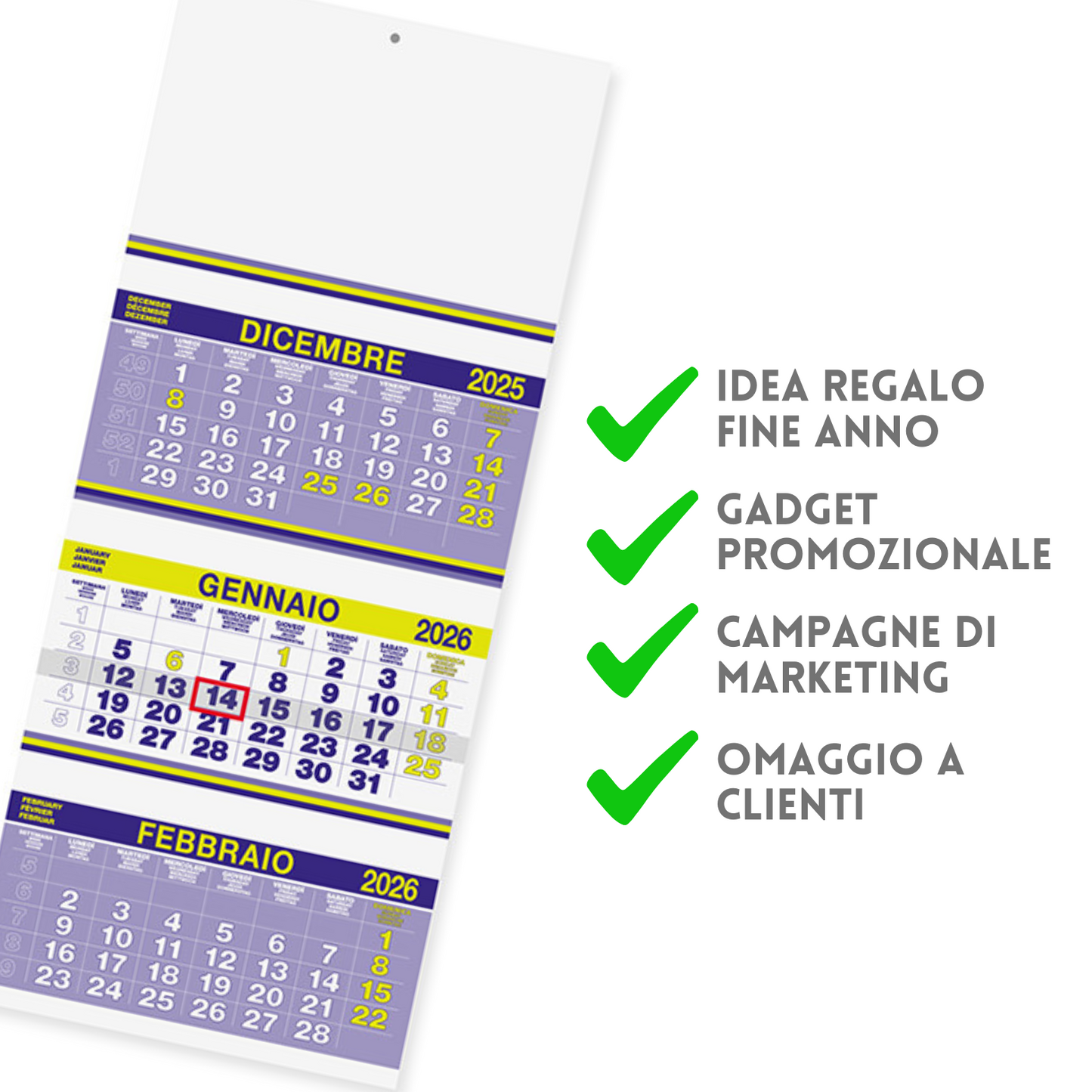 Calendario olandese 2026 personalizzato | Cod. PA500