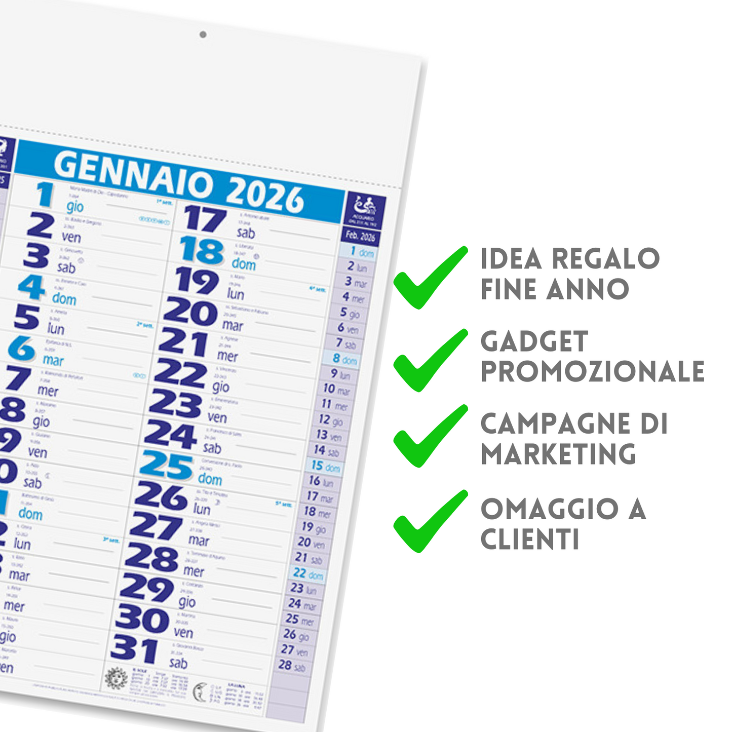 Calendario olandese 2026 personalizzato | Cod. PA620