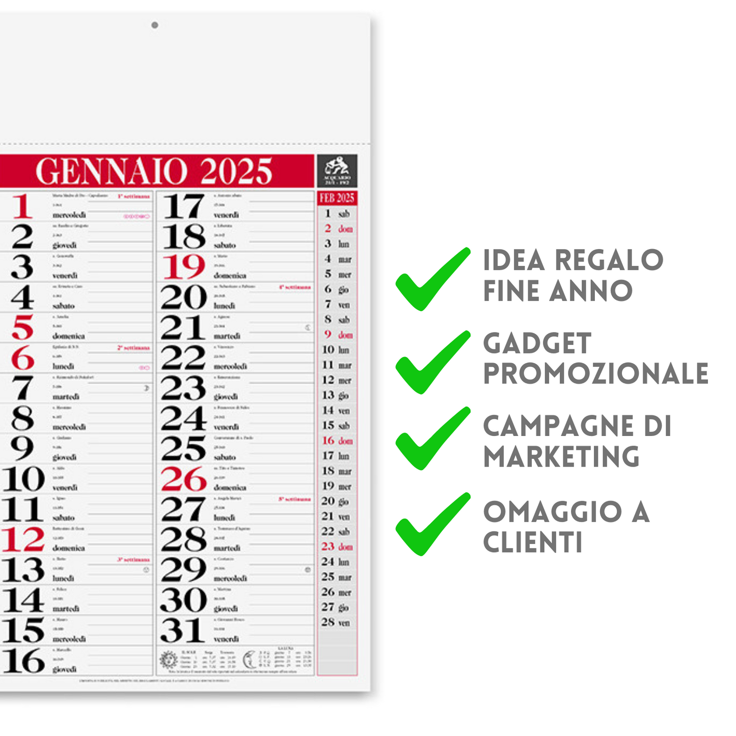 Calendari personalizzati 2025 olandesi PA640