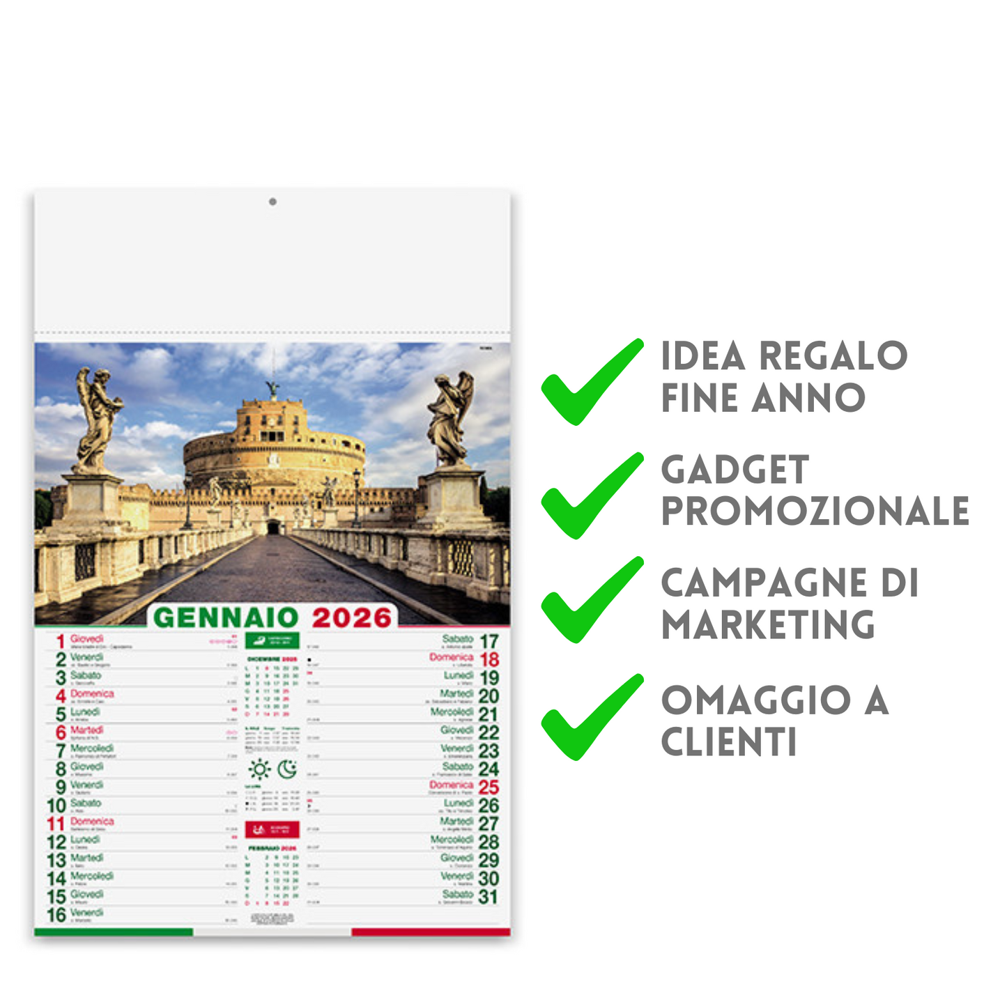 Calendario illustrato 2026 Città d'Italia | Cod. PA116