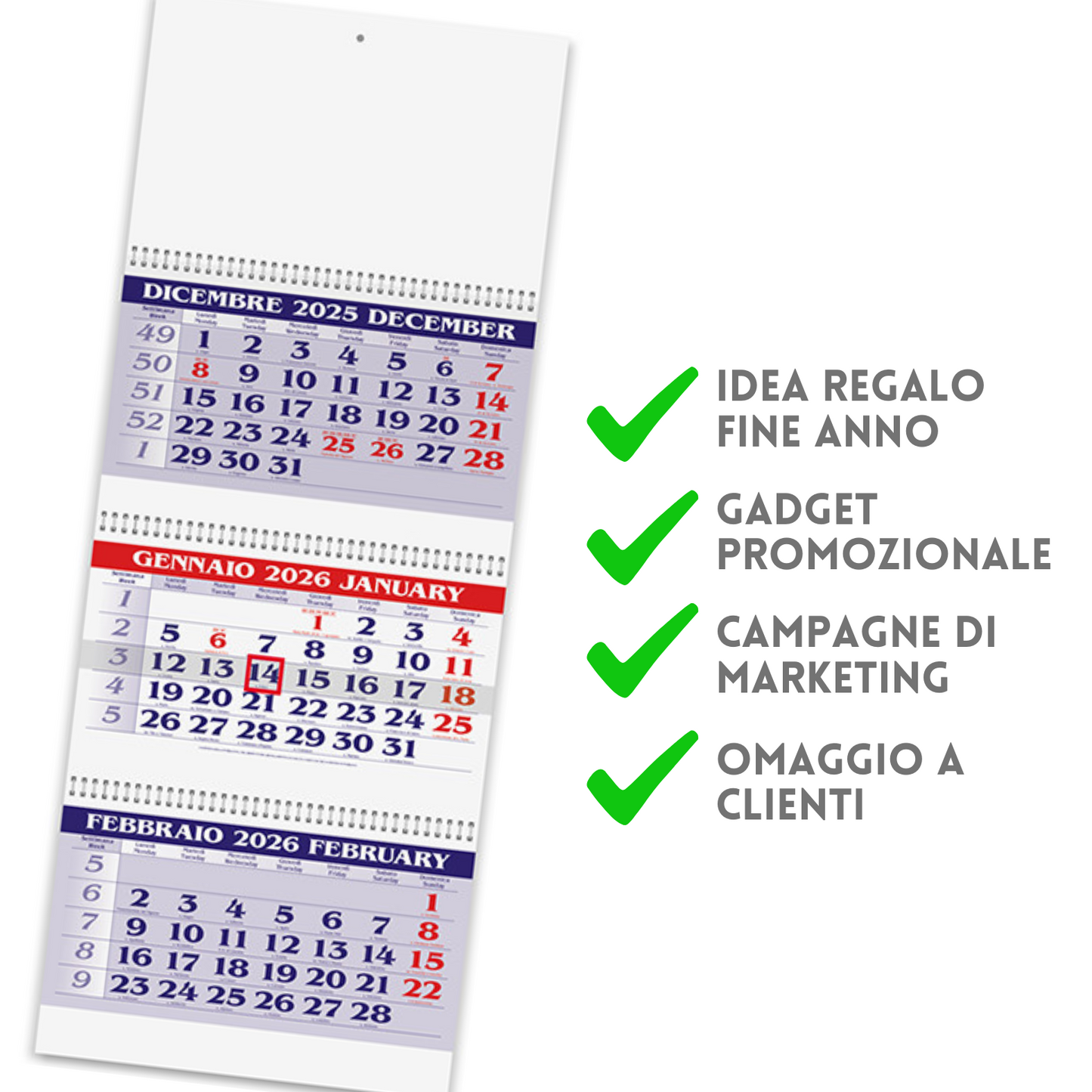 Calendario olandese 2026 personalizzato | Cod. PA510