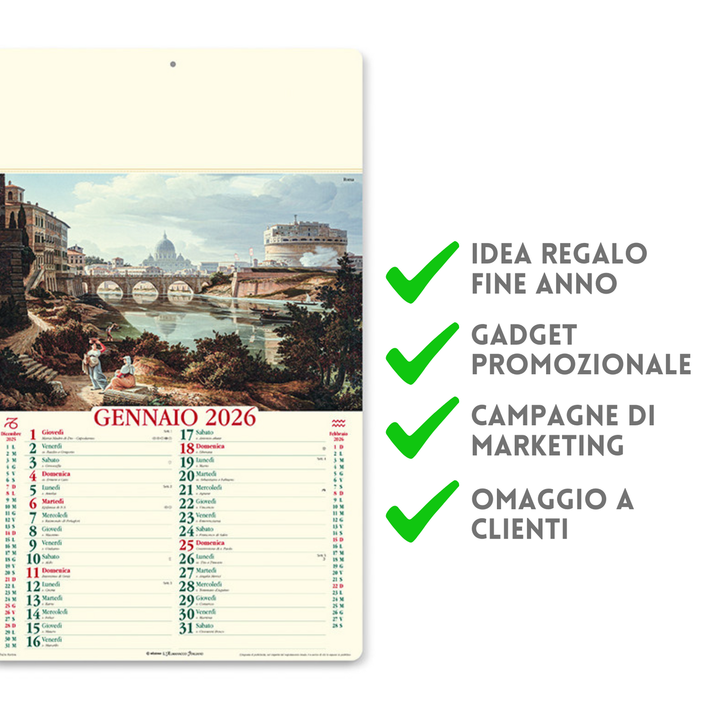 Calendario illustrato 2026 Italia Antica | Cod. PA014