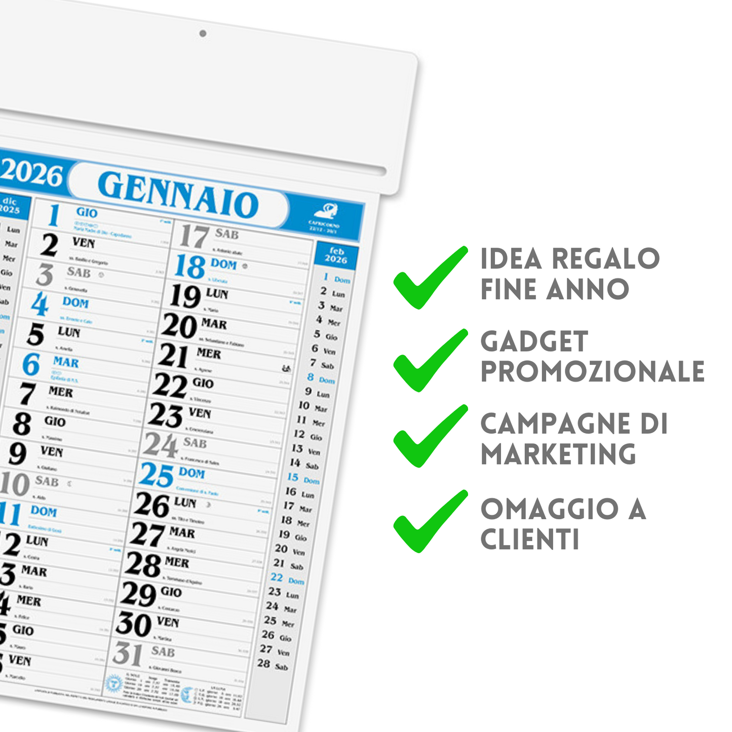 Calendario passafoglio 2026 personalizzato | Cod. PA550