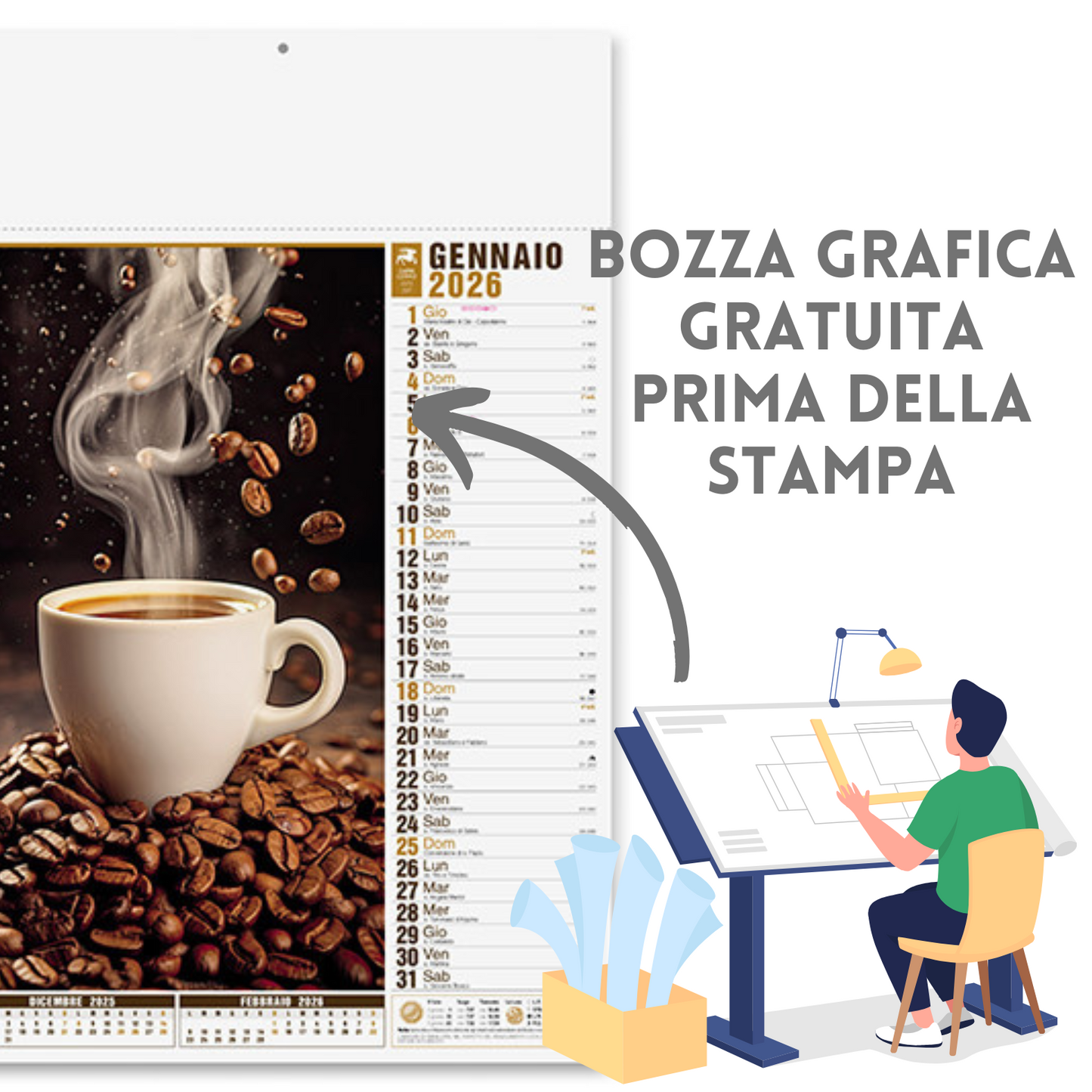 Calendario illustrato 2026 Dolci Momenti | Cod. PA148