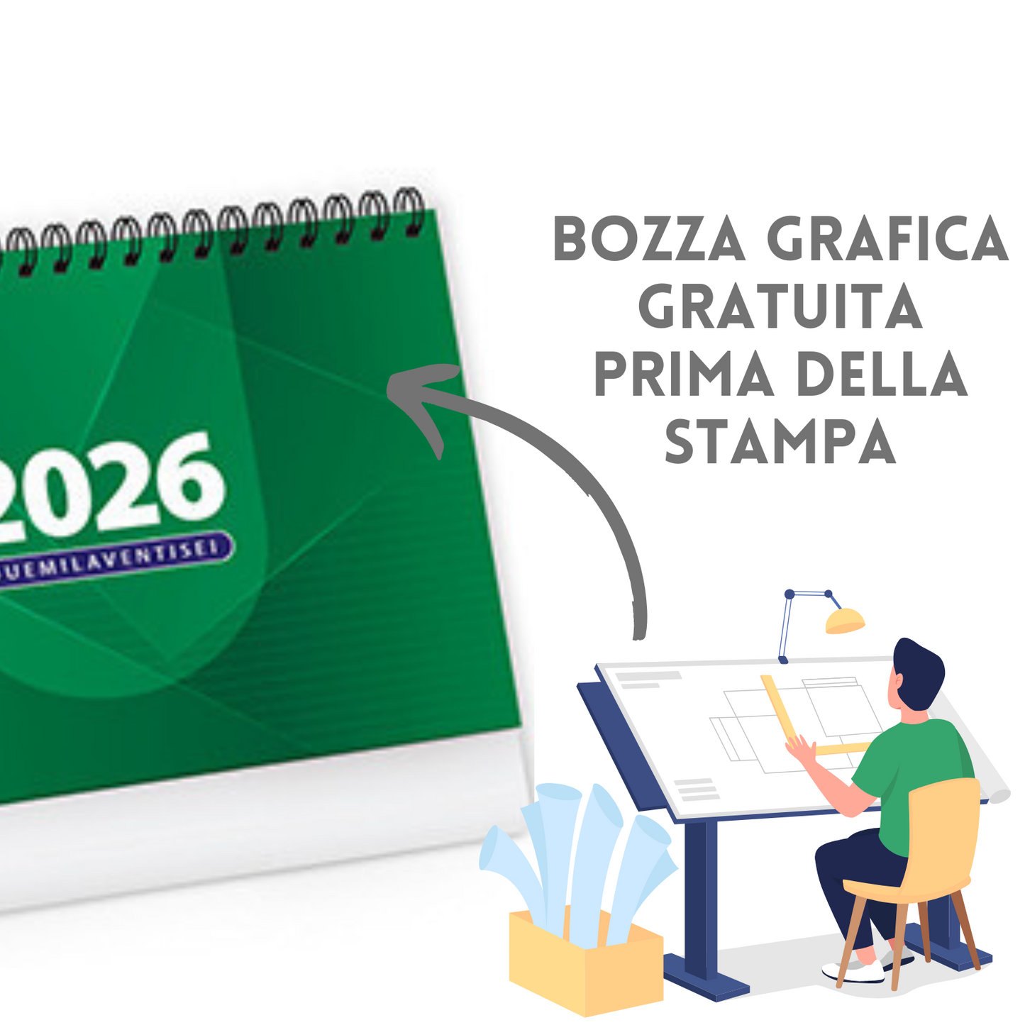 Calendario da banco 2026 personalizzato | Cod. PA700