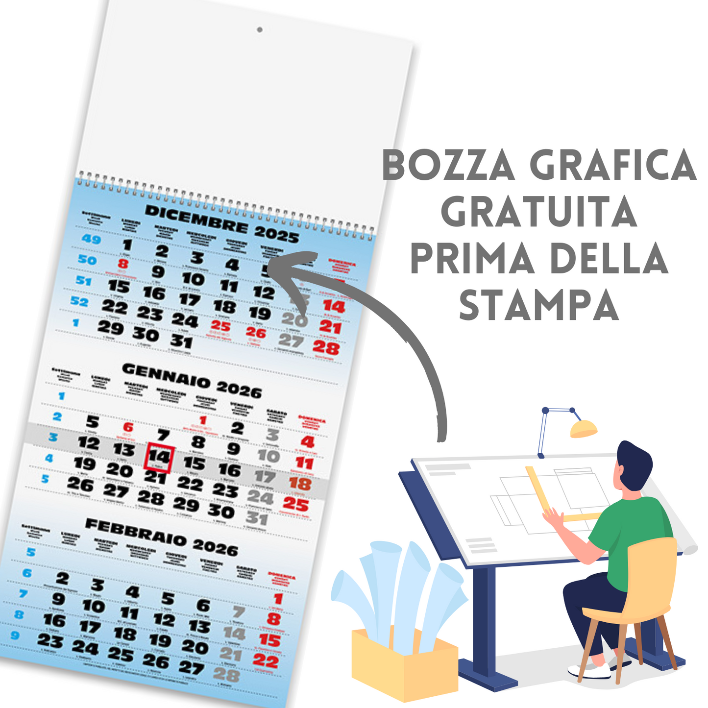 Calendario olandese 2026 personalizzato | Cod. PA508