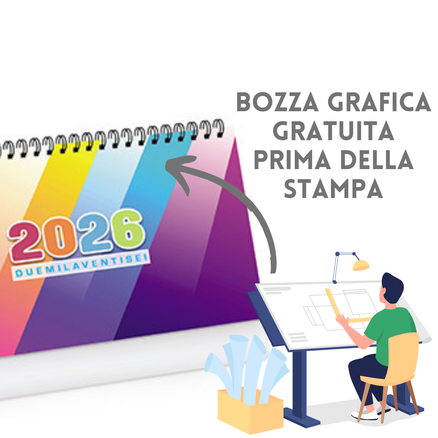Calendario da banco 2026 personalizzato | Cod. PA725